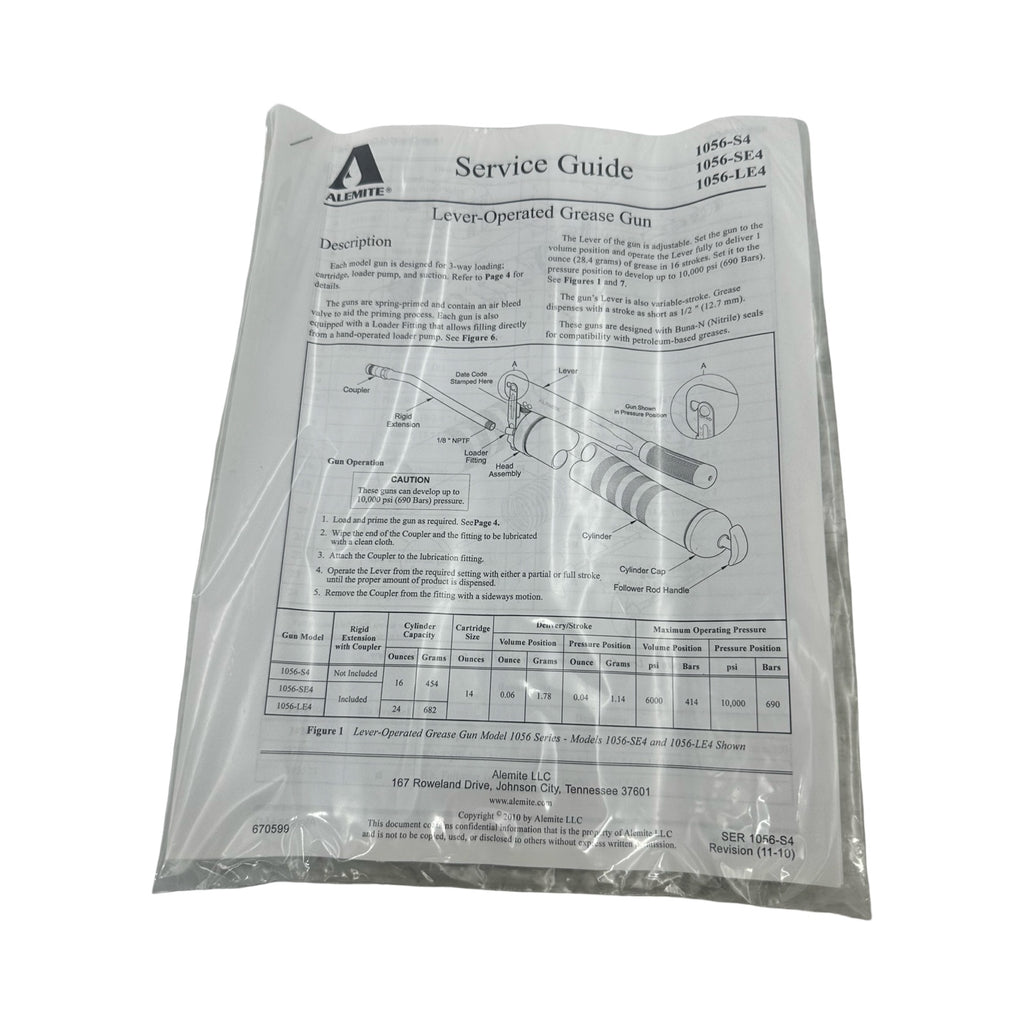 Alemite 1056-SE4 Handhebelfettpresse 16oz 454g mit Verlängerung