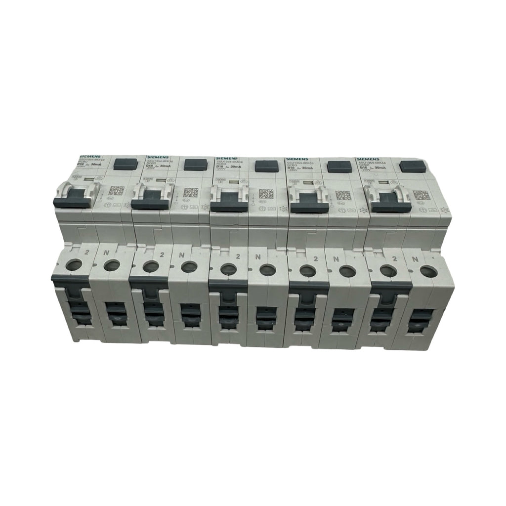 5x Siemens 5SU1354-6KK16 RCBO FI/LS B16 30mA 230V Leitungsschutzschalter 5x