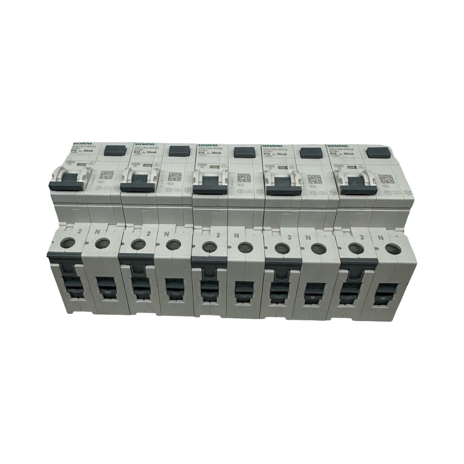5x Siemens 5SU1354-6KK16 RCBO FI/LS B16 30mA 230V Leitungsschutzschalter 5x
