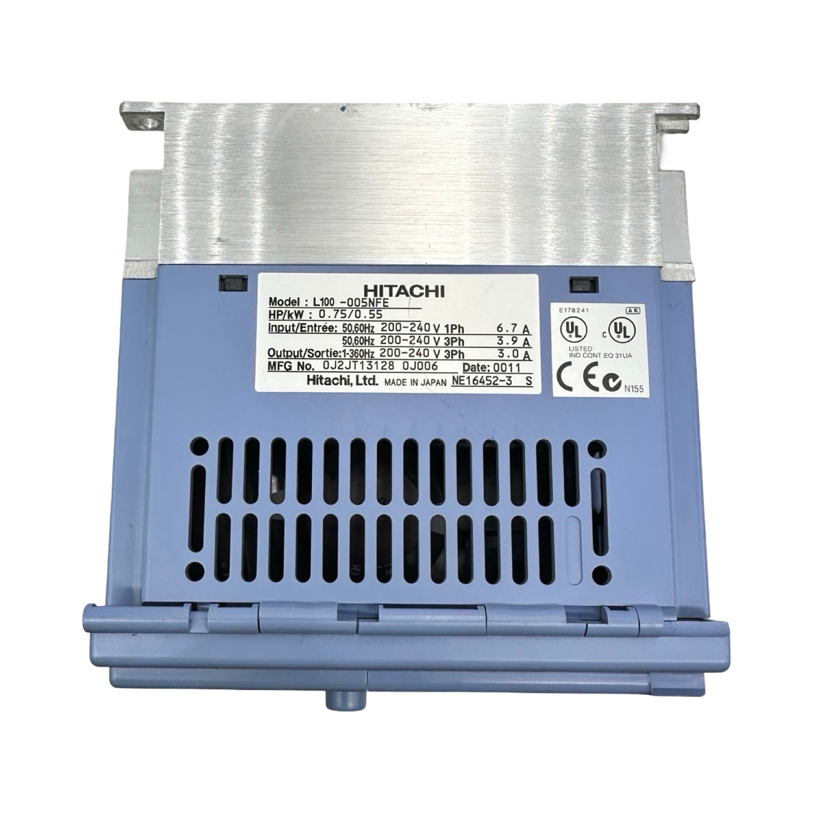 Hitachi L100-005NFE Frequenzumrichter 0,55kW Inverter 200-240V 1~