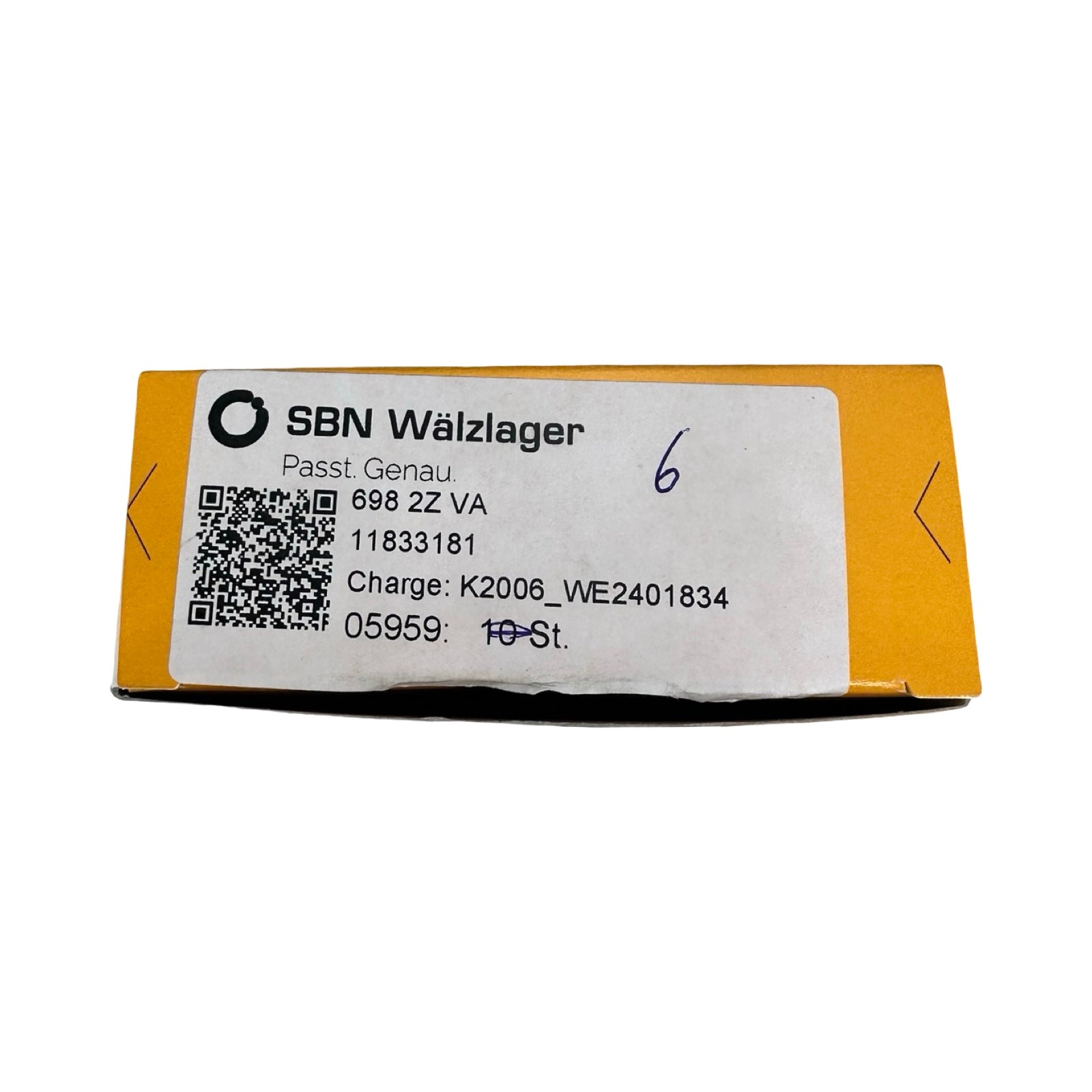 6x EZO 698 ZZ VA Edelstahl Kugellager rostfrei Rillenkugellager SBN