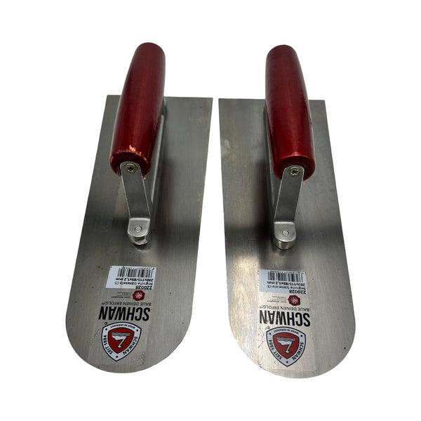 2x Schwan Belgische Glättekelle 280x115mm Profi Kelle Edelstahl Maurer