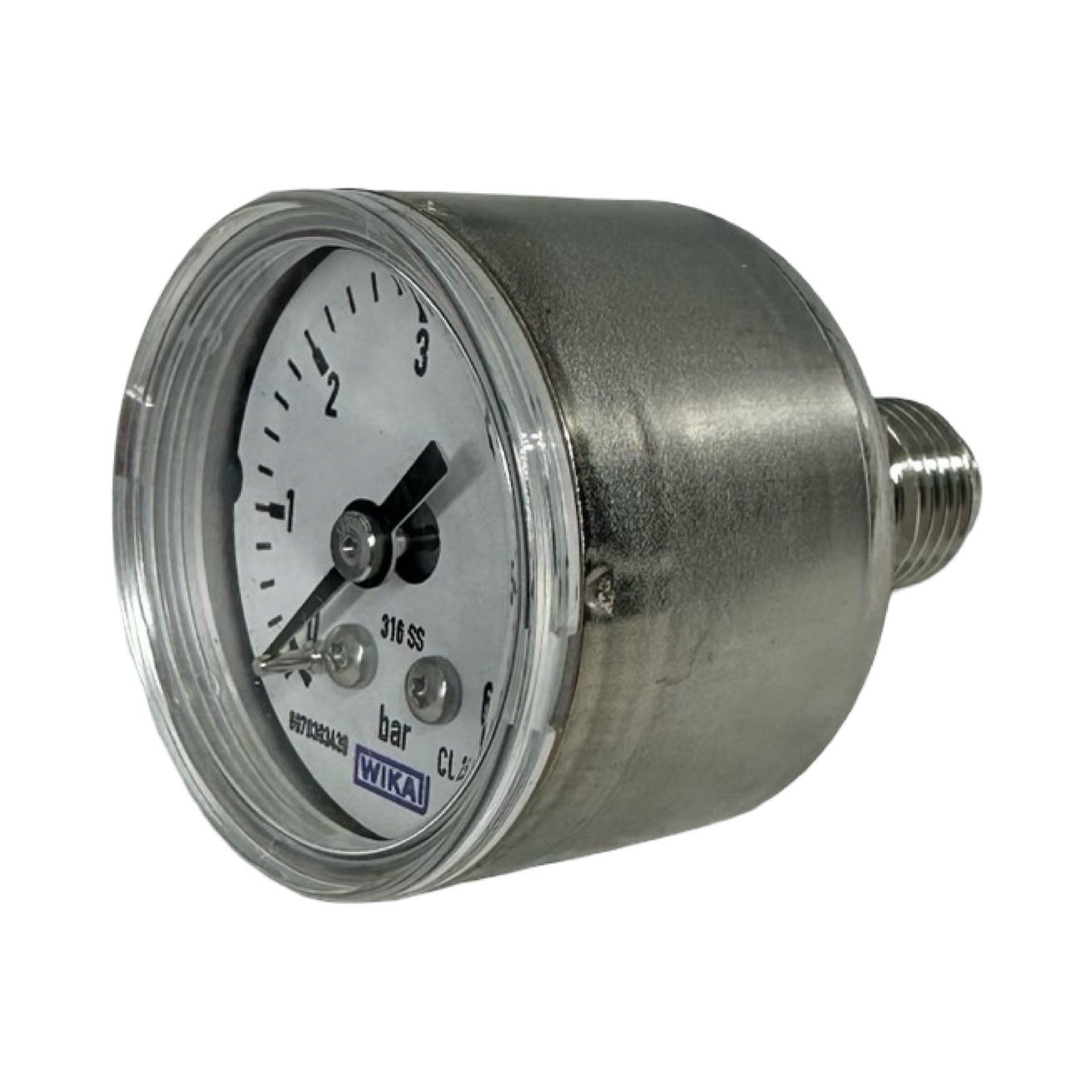 2x WIKA Manometer 0-6 bar G1/4 Edelstahl 316SS Druckmesser CL2.5