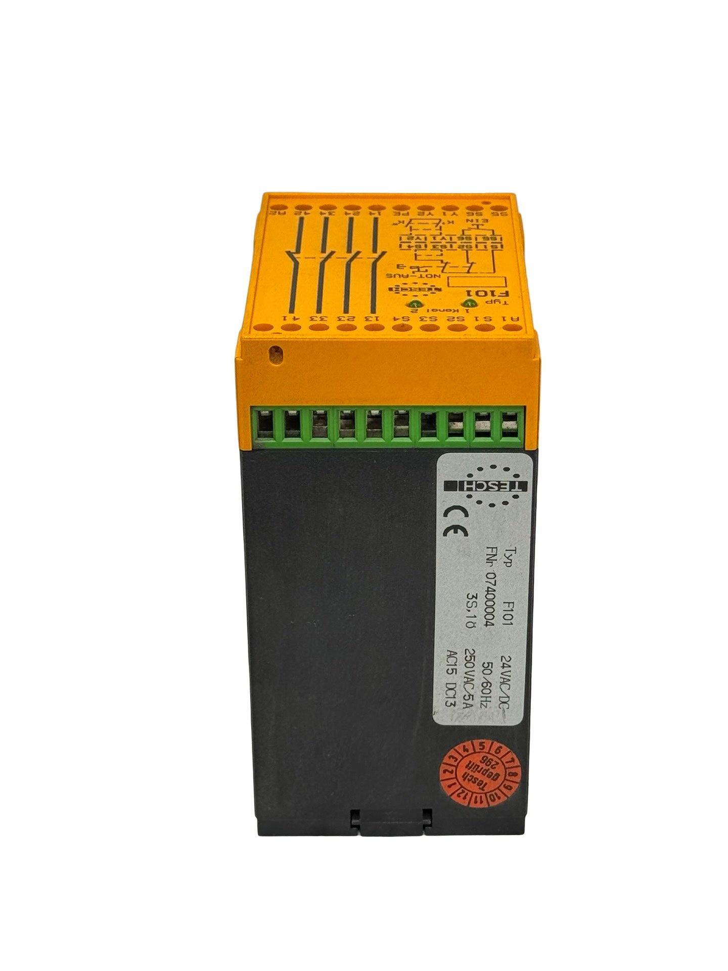 TESCH F101 Sicherheitsrelais Not-Aus Modul 24VAC/DC 250V 5A