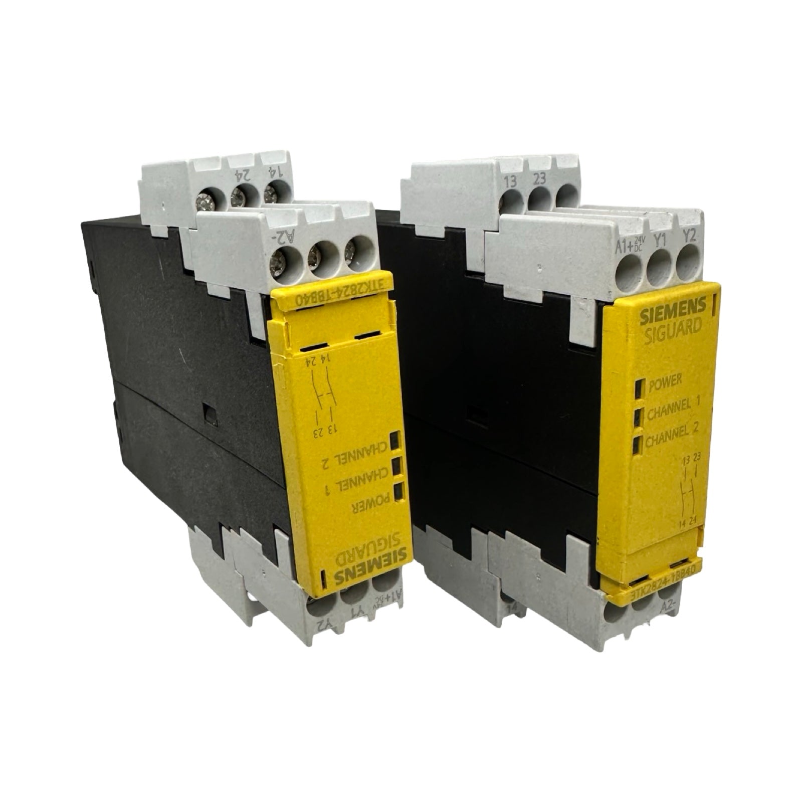 2x Siemens Siguard 3TK2824-1BB40 Sicherheitsrelais 24V DC Not-Aus Relais