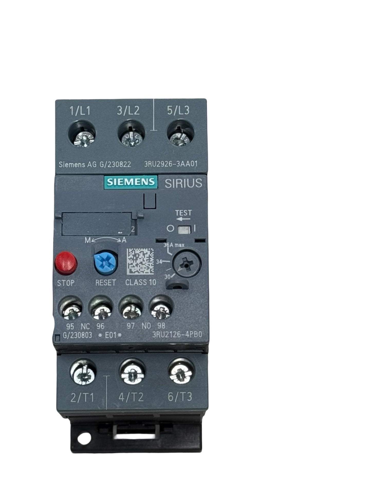 Siemens 3RU2126-4PB0 Motorschutzrelais 4-6,3A SIRIUS Überlastrelais