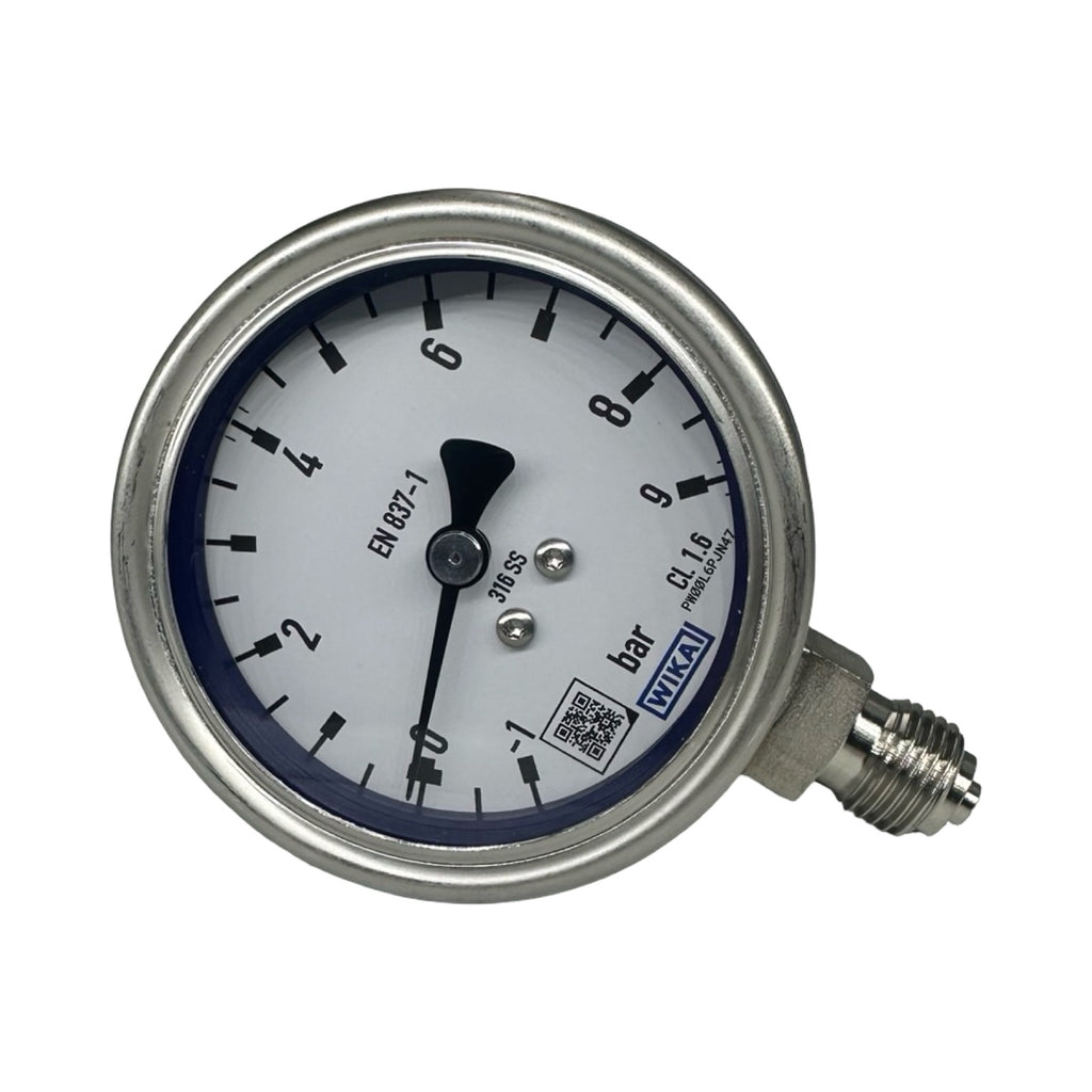 WIKA 232.50.063 Manometer -1 bis 9 bar G1/4 Edelstahl 316 Druckmesser