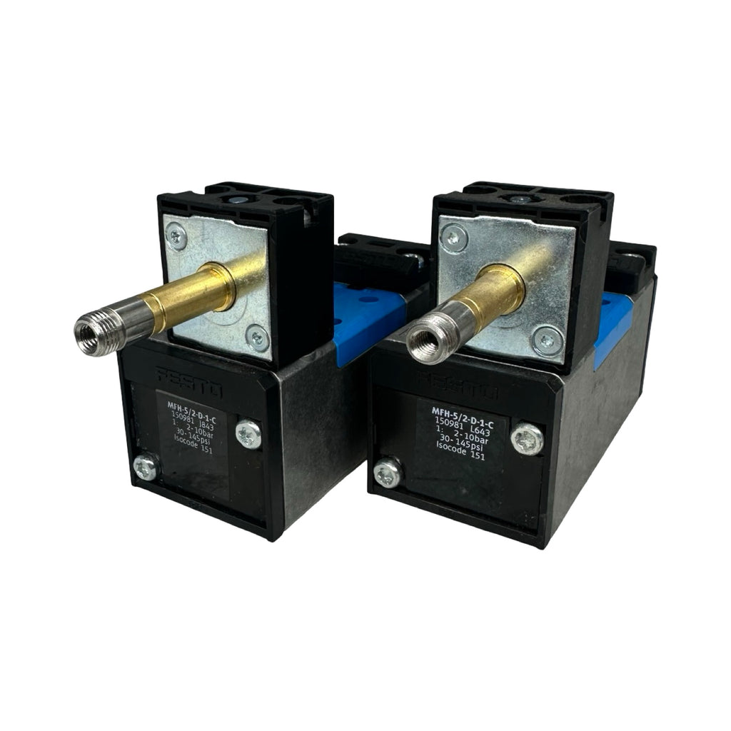 2x Festo MFH-5/2-D-1-C Magnetventil 5/2 Wege Pneumatik 150981 Ventil 2x