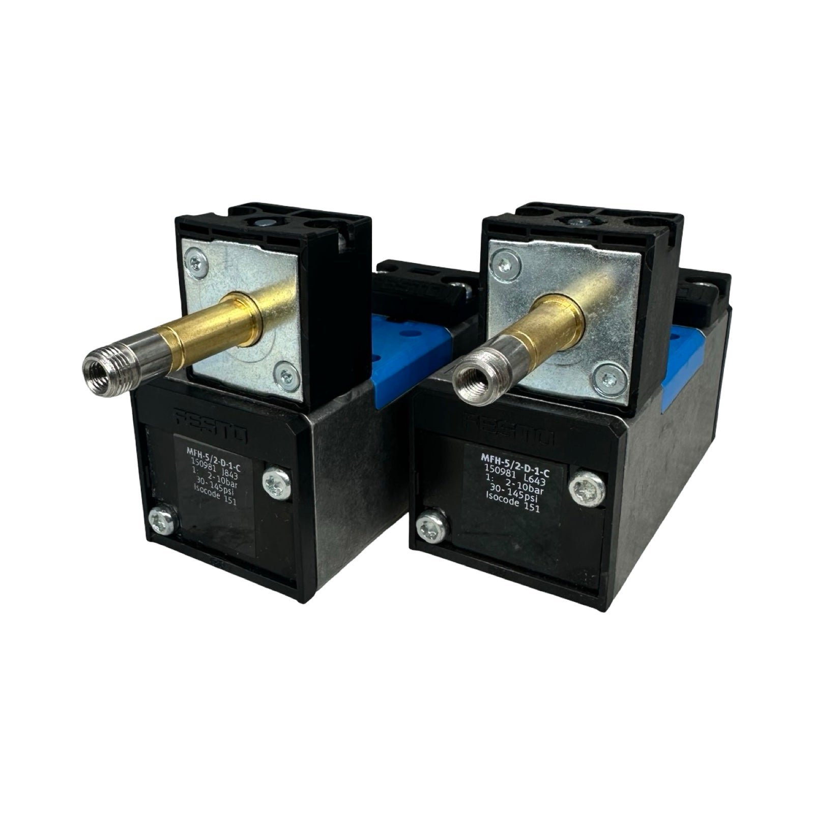2x Festo MFH-5/2-D-1-C Magnetventil 5/2 Wege Pneumatik 150981 Ventil 2x