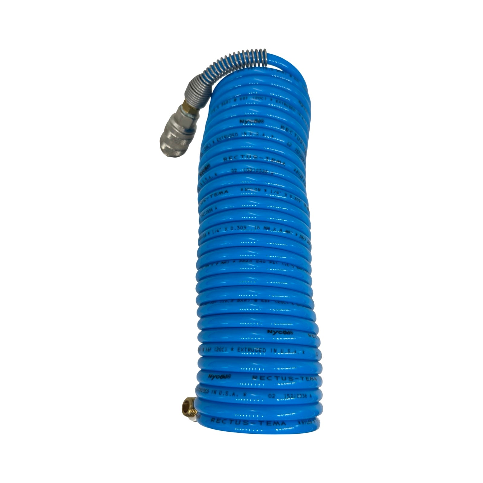 Rectus Tema Spiralschlauch 6x8mm Nylon Druckluftschlauch 16,5bar Set