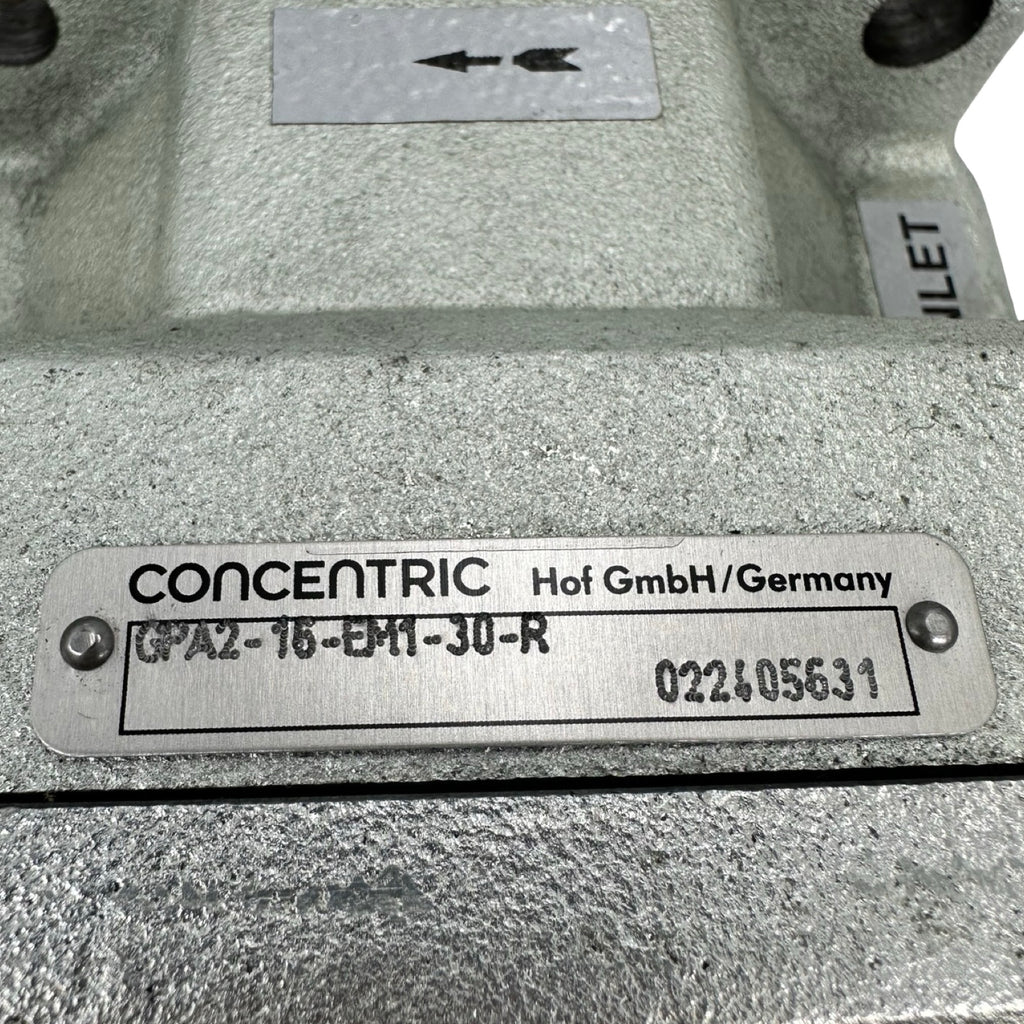 Concentric GPA2-15-EM1-30-R Hydraulikpumpe Zahnradpumpe Industrie