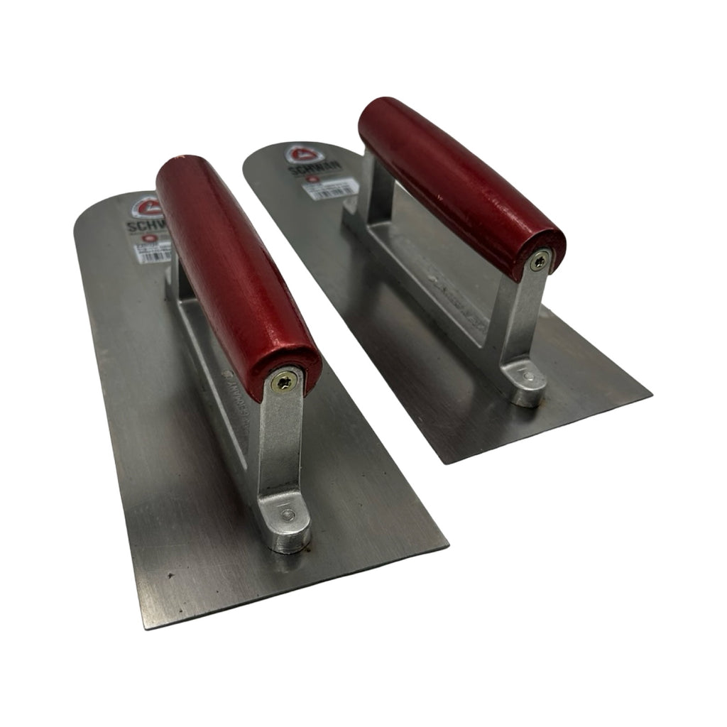 2x Schwan Belgische Glättekelle 280x115mm Profi Kelle Edelstahl Maurer