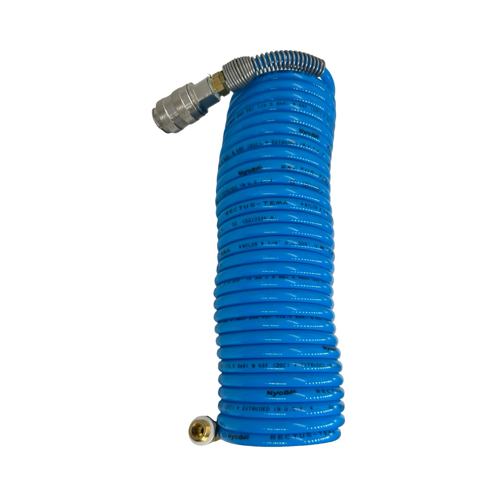 Rectus Tema Spiralschlauch 6x8mm Nylon Druckluftschlauch 16,5bar Set
