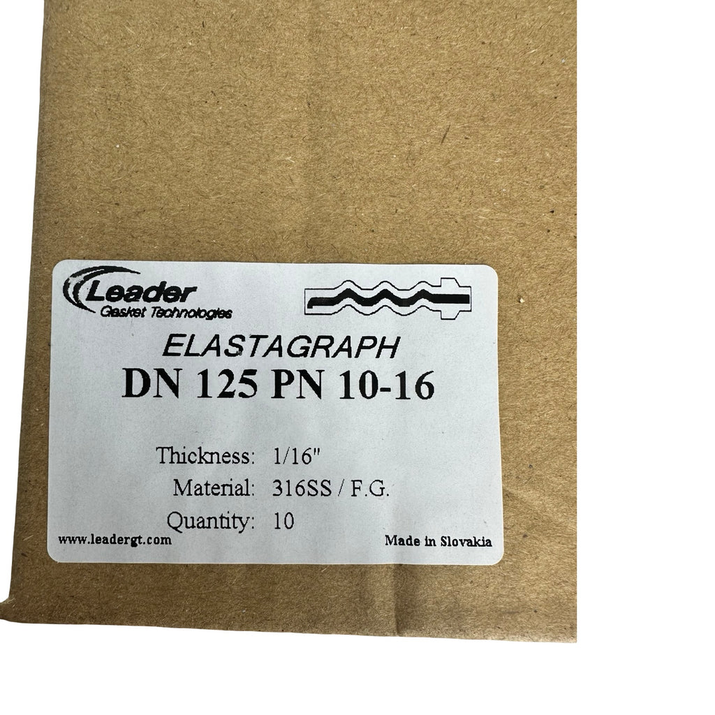 10x Leader Elastagraph DN125 PN10-16 Spiralwunddichtung 316SS 10x Set
