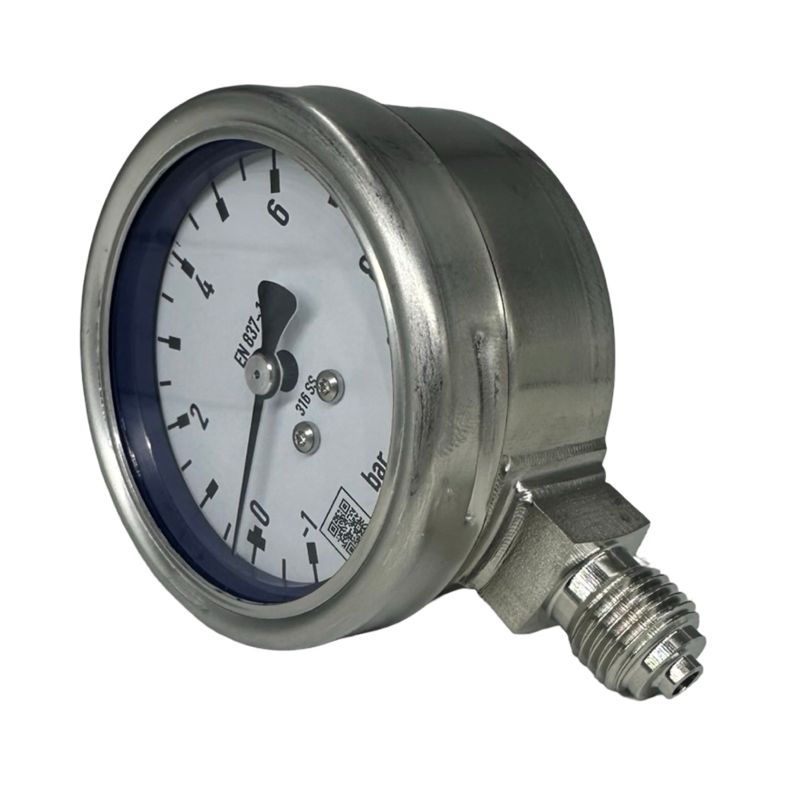 WIKA 232.50.063 Manometer -1 bis 9 bar G1/4 Edelstahl 316 Druckmesser