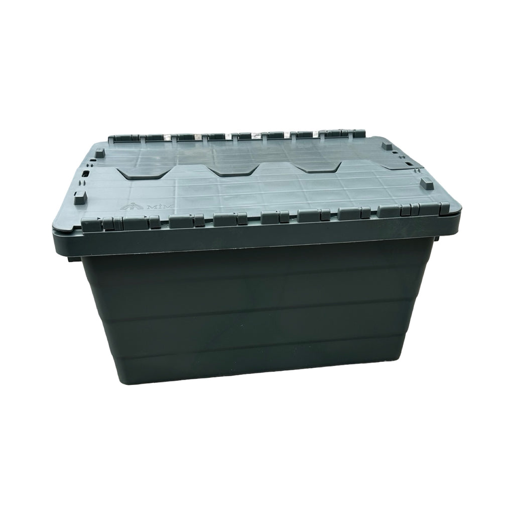 Stapelbox Kunststoffbox Lagerbox Transportbox mit Klappdeckel 60x40x32cm grau