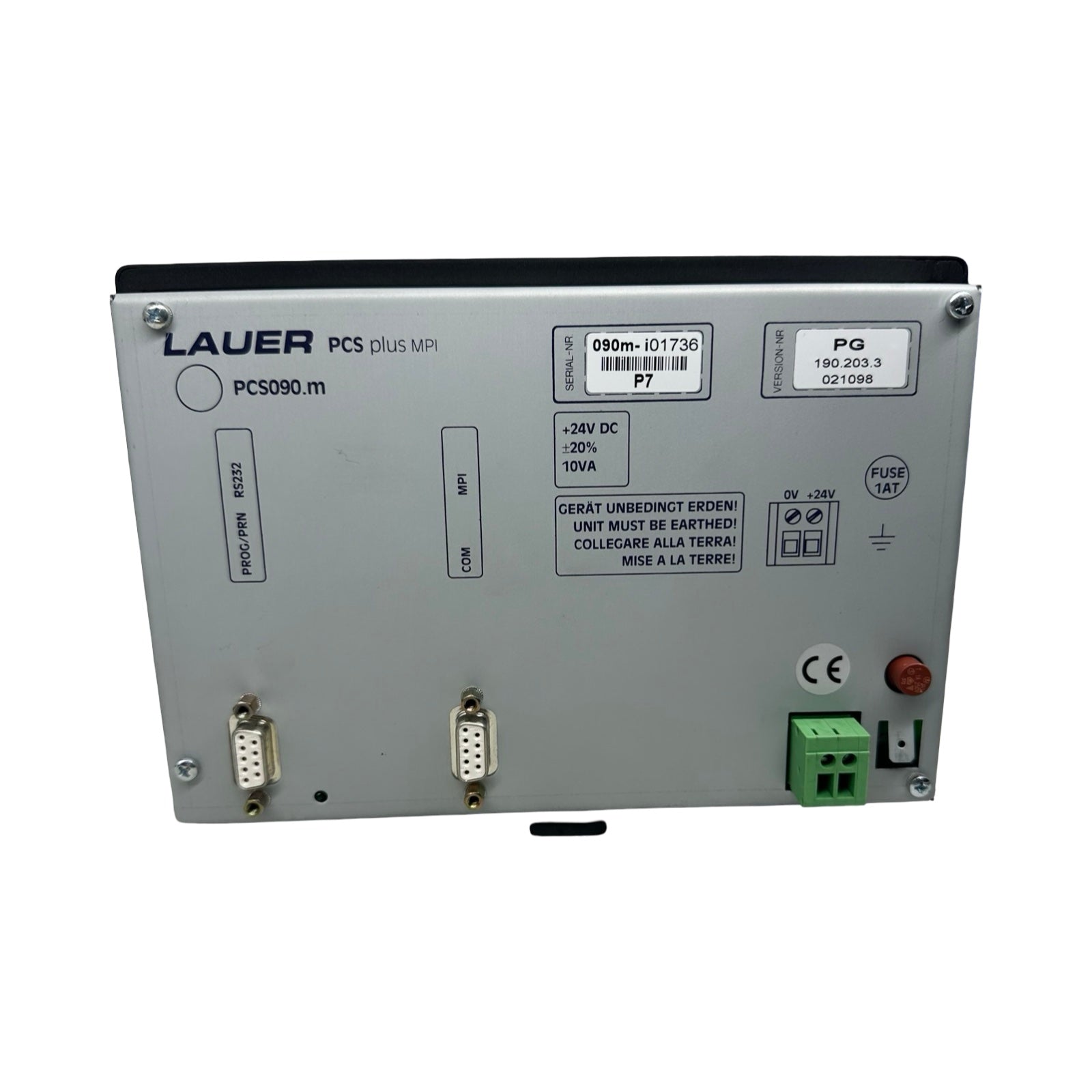 Lauer PCS090.m HMI Bedienpanel PCS plus MPI RS232 BVM Brunner Display