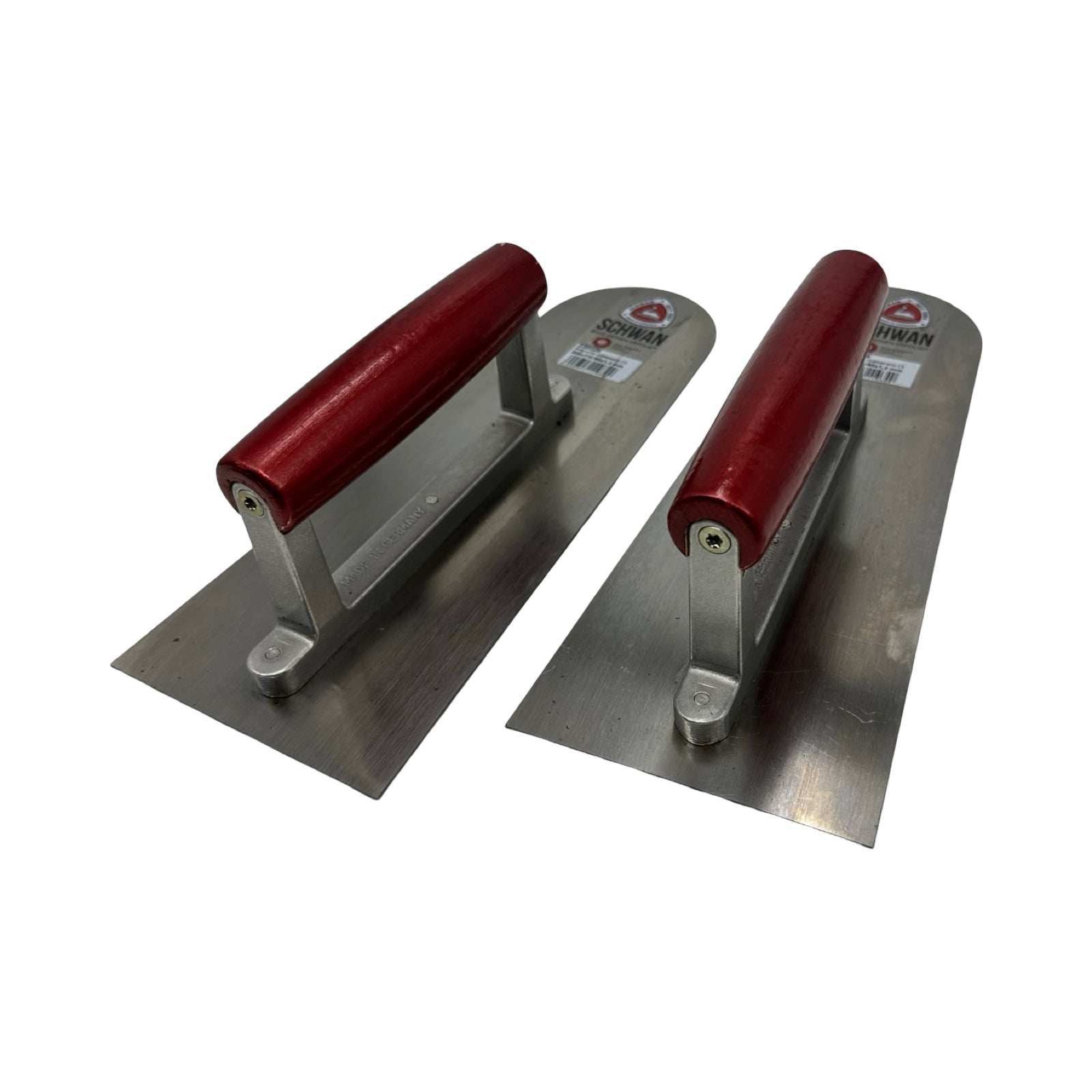 2x Schwan Belgische Glättekelle 280x115mm Profi Kelle Edelstahl Maurer