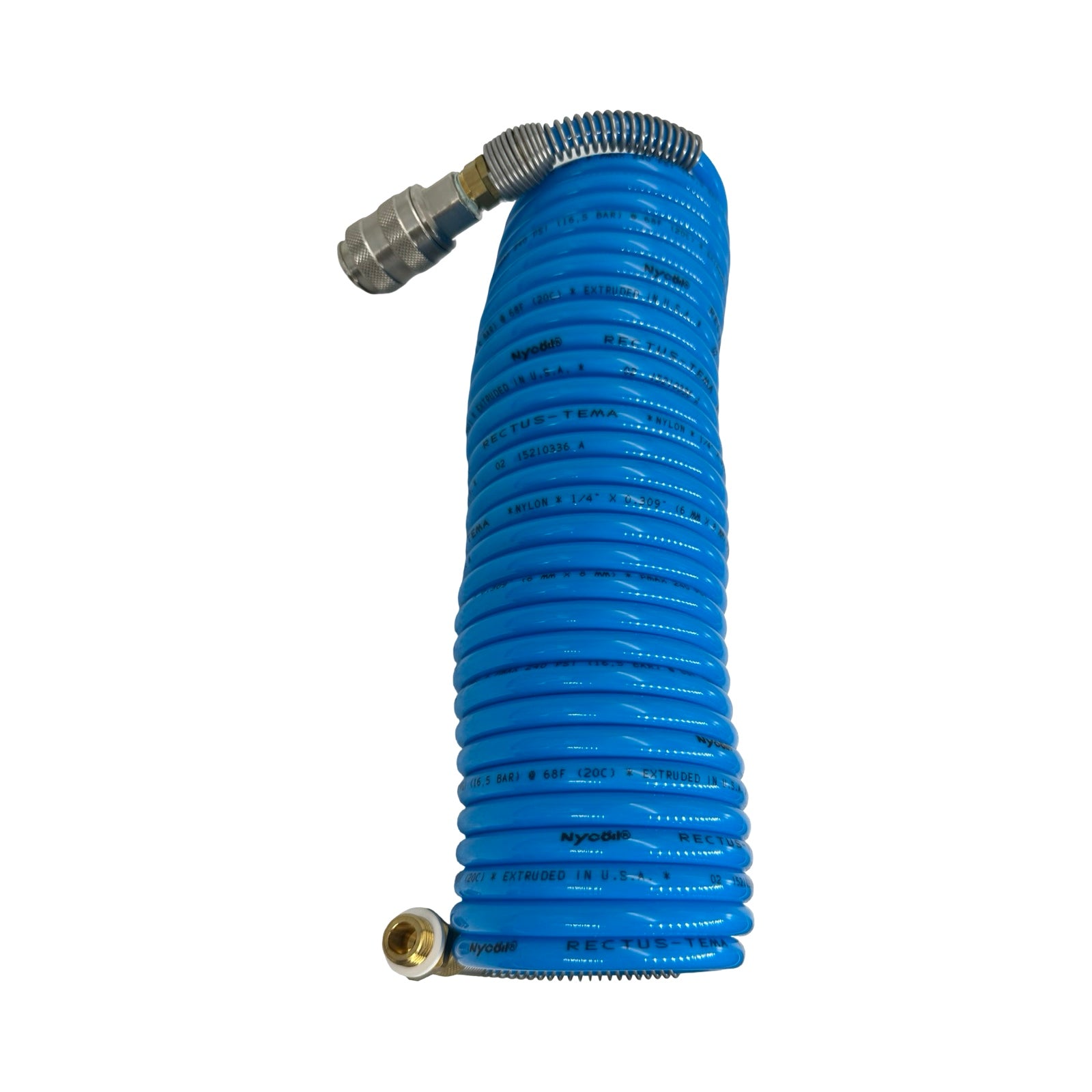 Rectus Tema Spiralschlauch 6x8mm Nylon Druckluftschlauch 16,5bar Set
