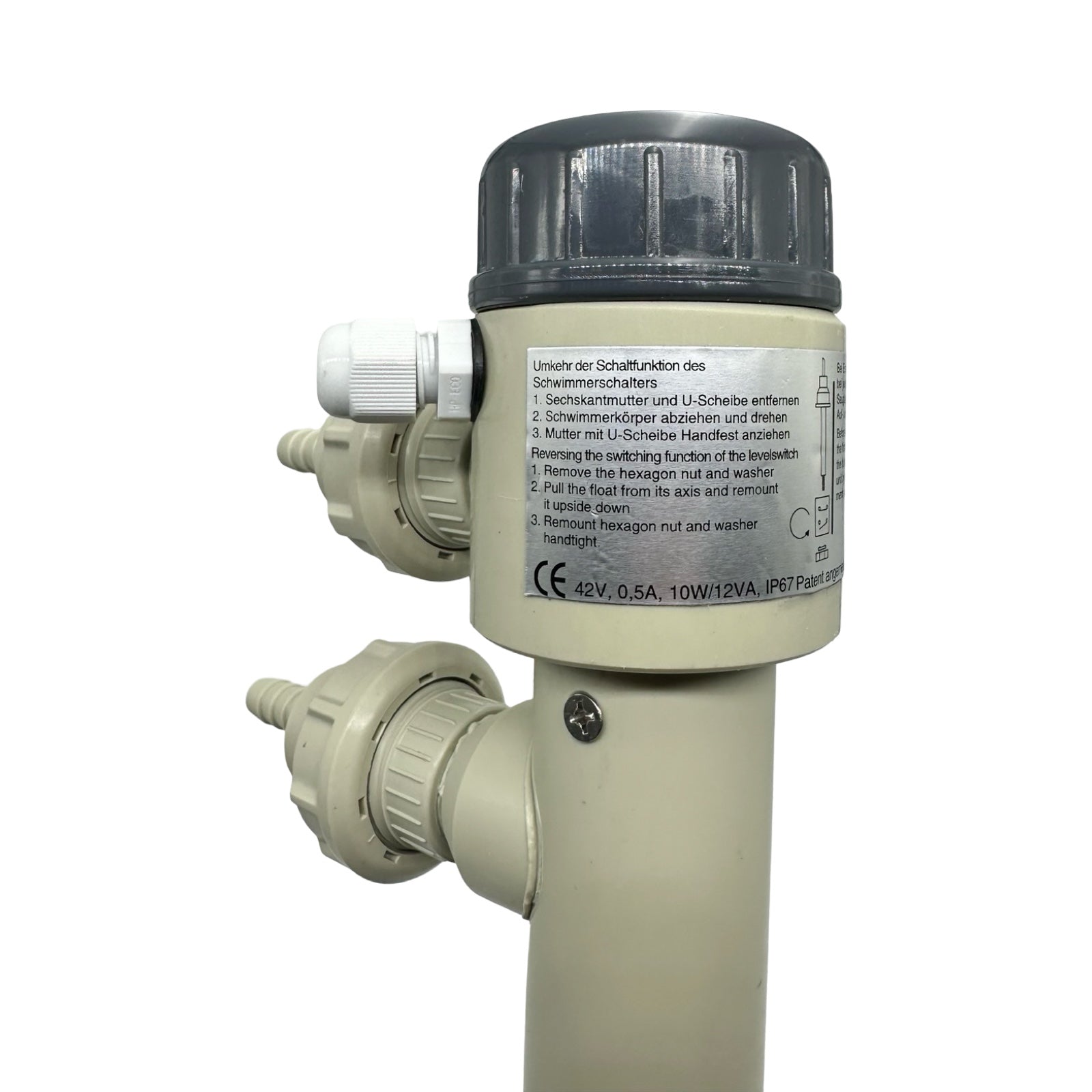 PVC Niveauschalter Schwimmerschalter 1 1/2” PN10 IP67 Level Sensor Tank