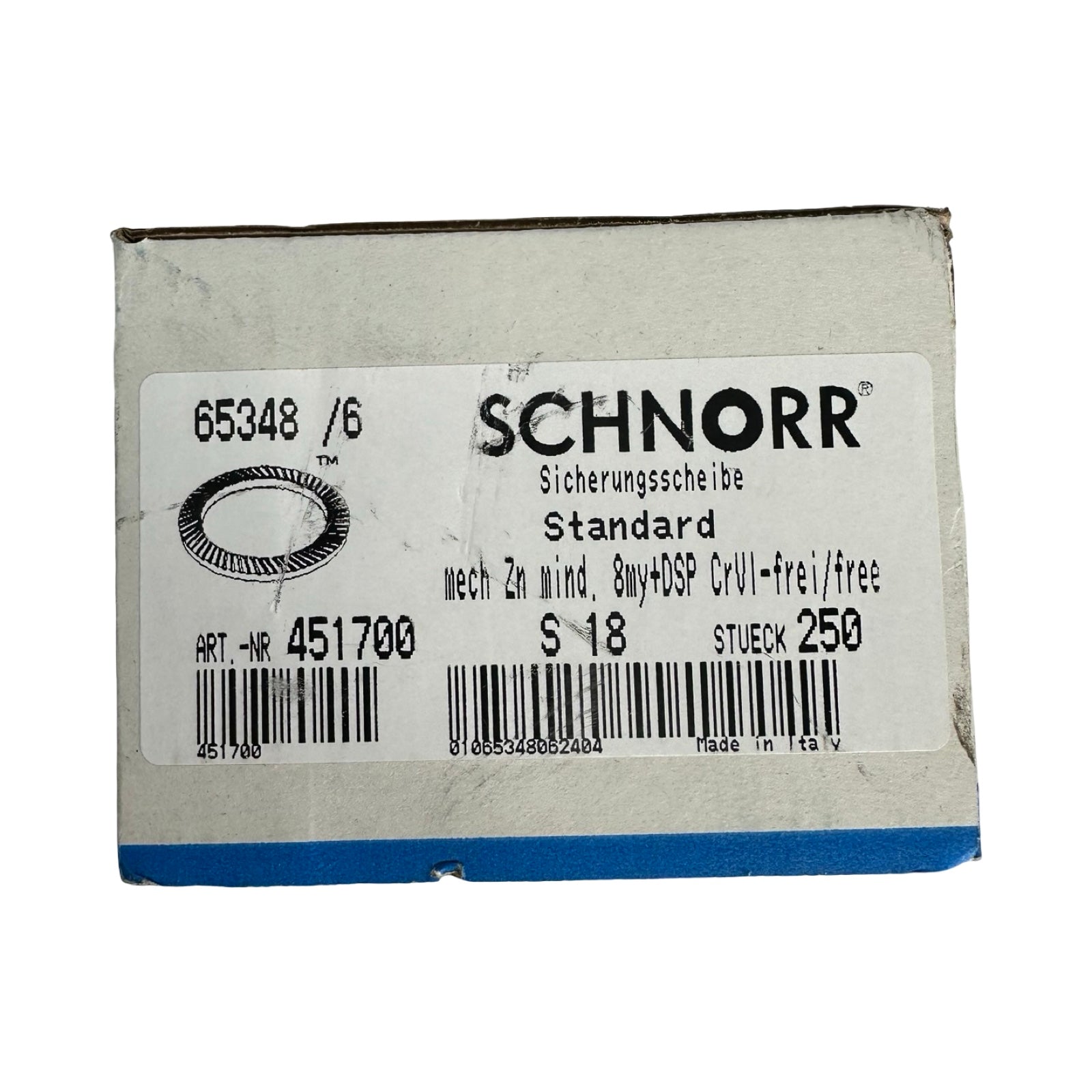 250x Schnorr Sicherungsscheiben S18 451700 250 Stück Spannscheiben M18