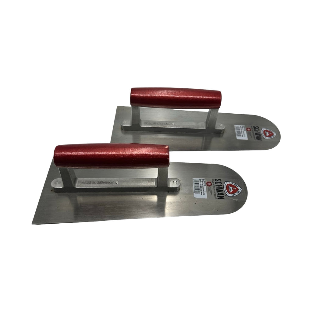 2x Schwan Belgische Glättekelle 280x115mm Profi Kelle Edelstahl Maurer