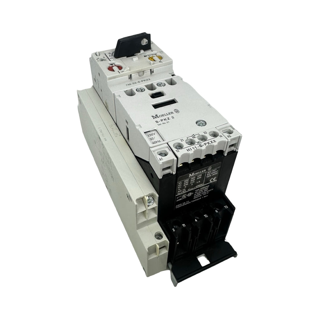 Moeller PKZ2 ZM-32-8 Motorschutzschalter Leistungsschalter 32A + Zubehör