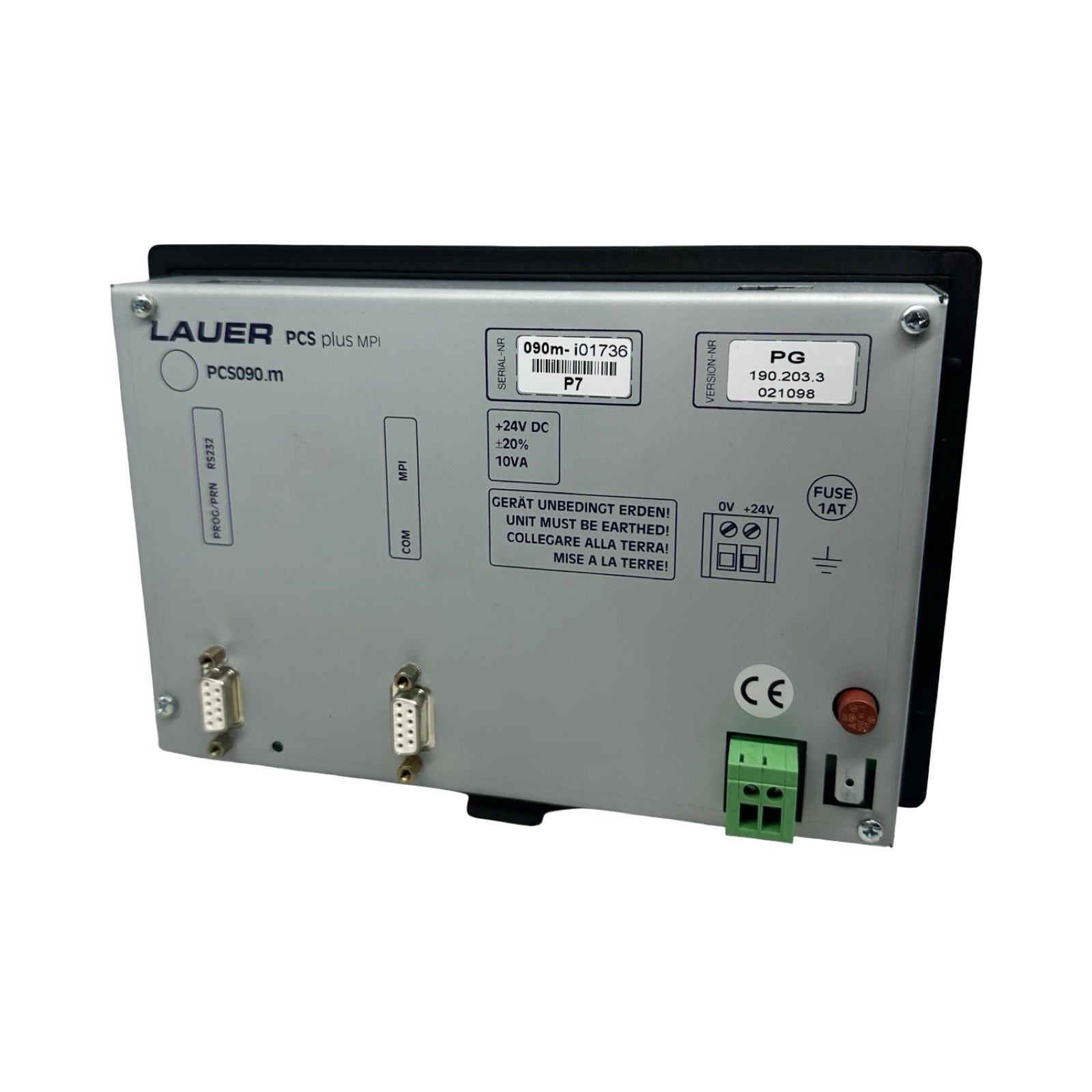 Lauer PCS090.m HMI Bedienpanel PCS plus MPI RS232 BVM Brunner Display