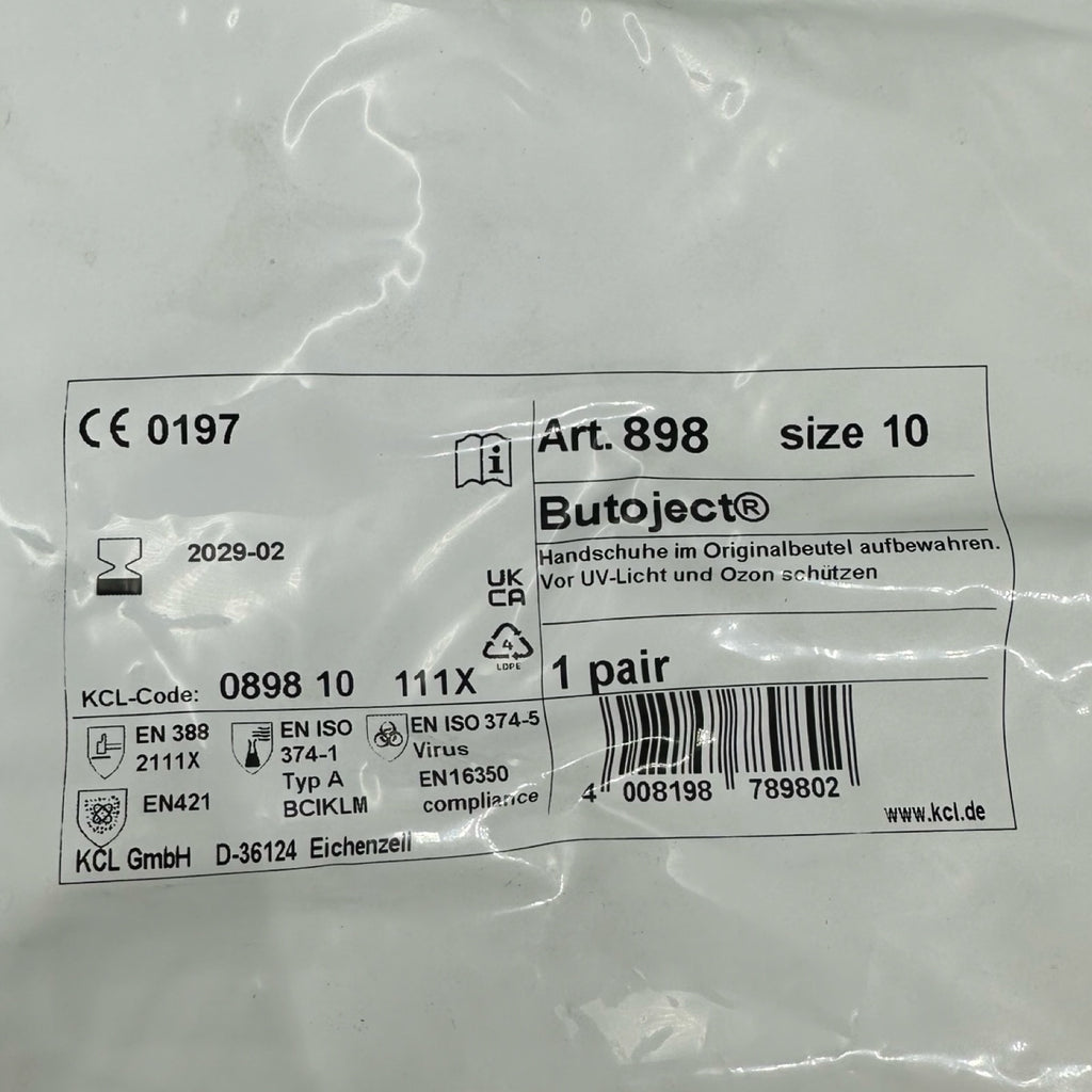 Honeywell Butoject 898 Chemikalienschutzhandschuhe Gr.10 EN374 EN388