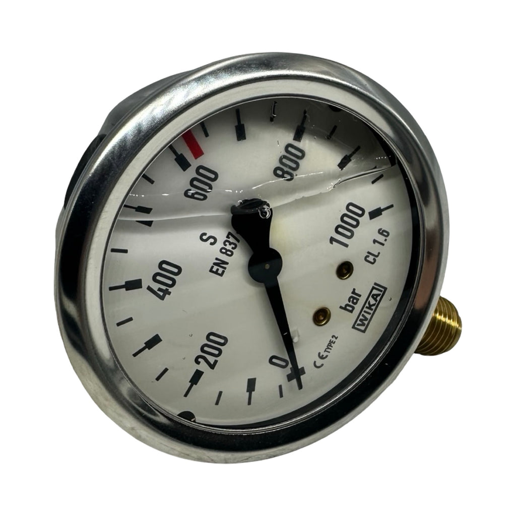 WIKA Manometer 0–1000 bar Ø63mm EN 837-1 Druckmesser Anschluss unten axial