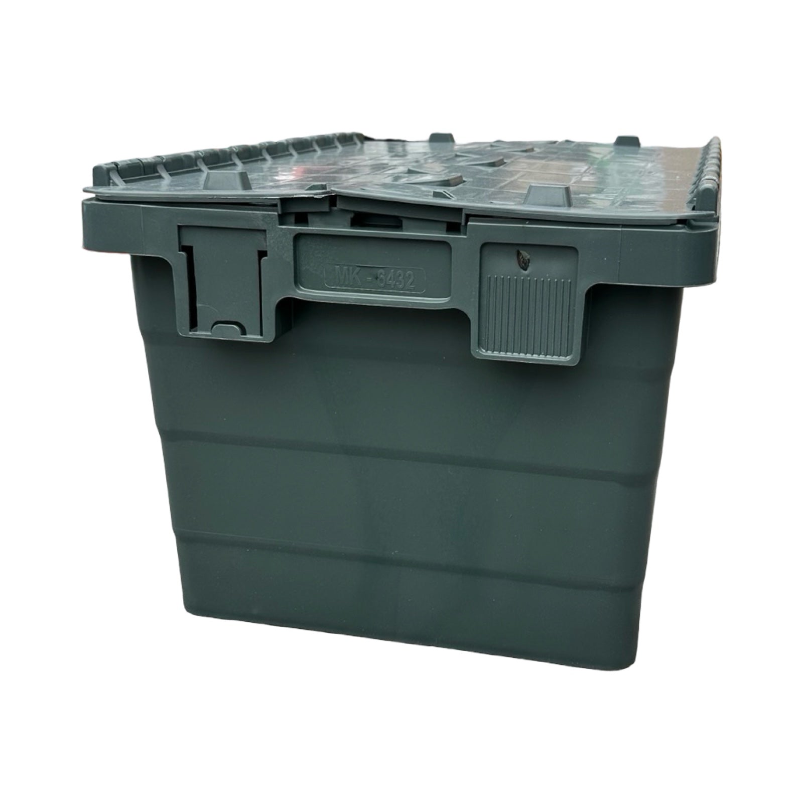 Stapelbox Kunststoffbox Lagerbox Transportbox mit Klappdeckel 60x40x32cm grau