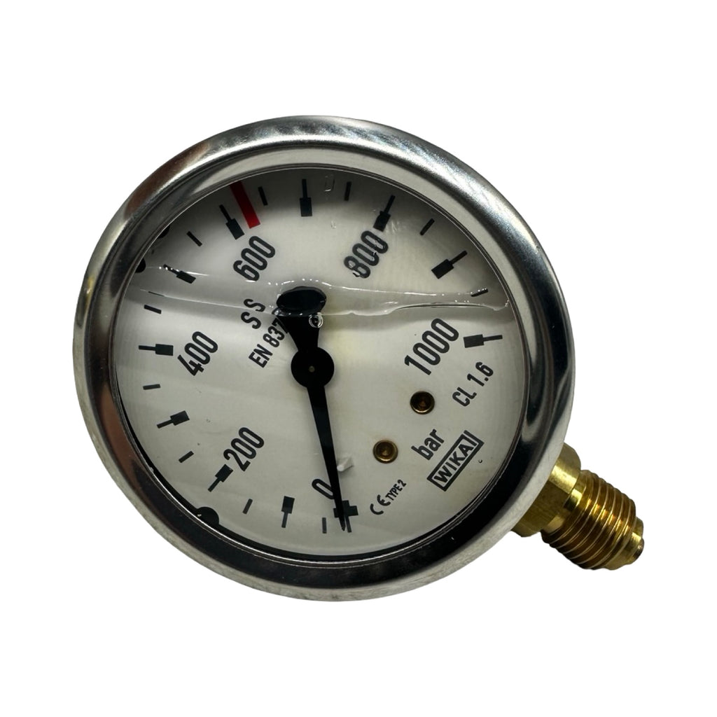 WIKA Manometer 0–1000 bar Ø63mm EN 837-1 Druckmesser Anschluss unten axial