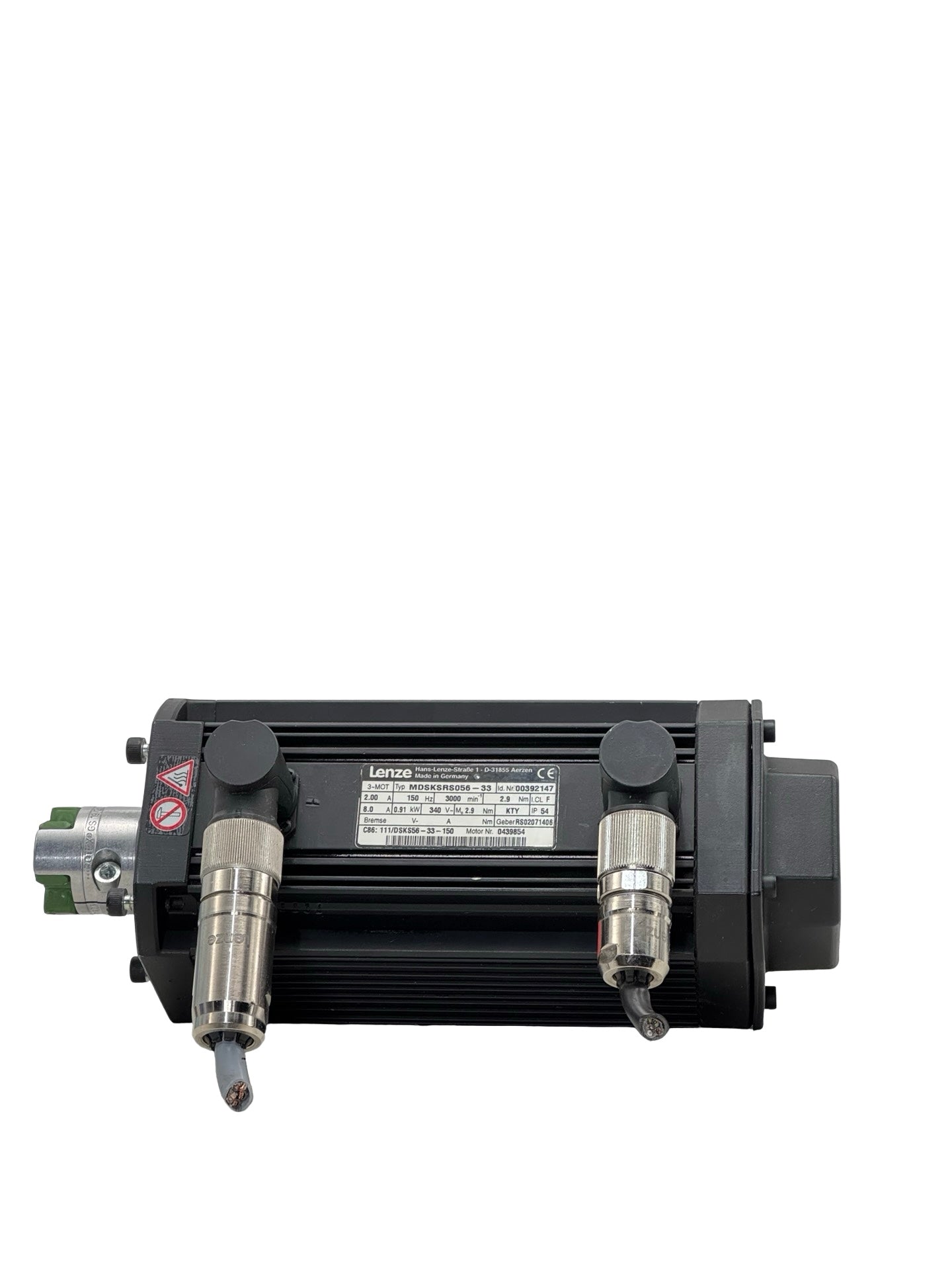 Lenze MDSKSRS056-33 Servomotor 0,91kW 3000rpm 2,9Nm IP54 00392147