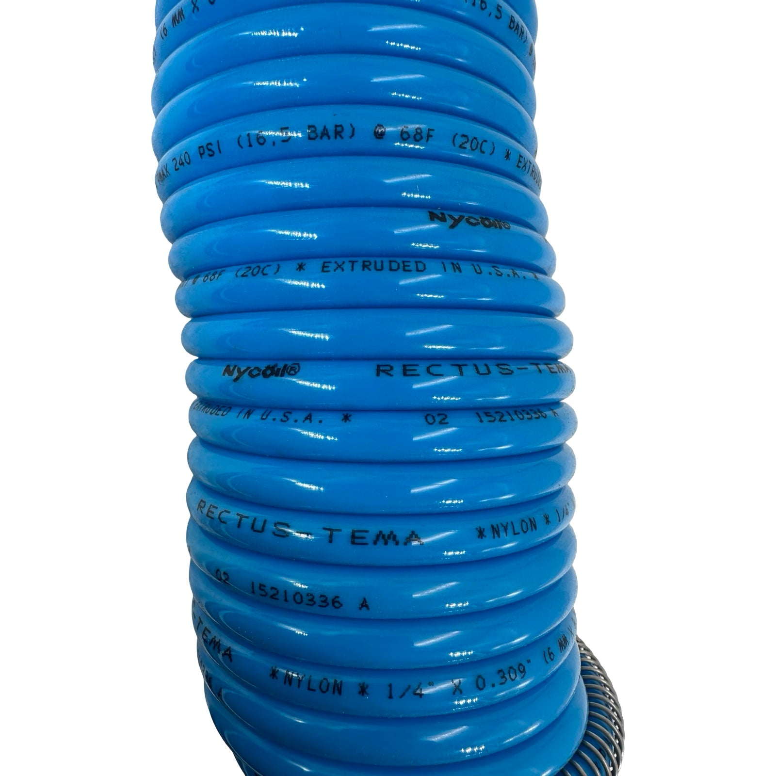 Rectus Tema Spiralschlauch 6x8mm Nylon Druckluftschlauch 16,5bar Set