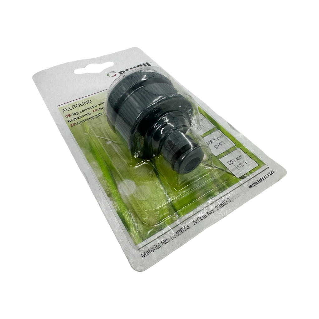 5x REHAU Hahnanschluss Adapter G1 G3/4 G1/2 ALLROUND Wasserhahn
