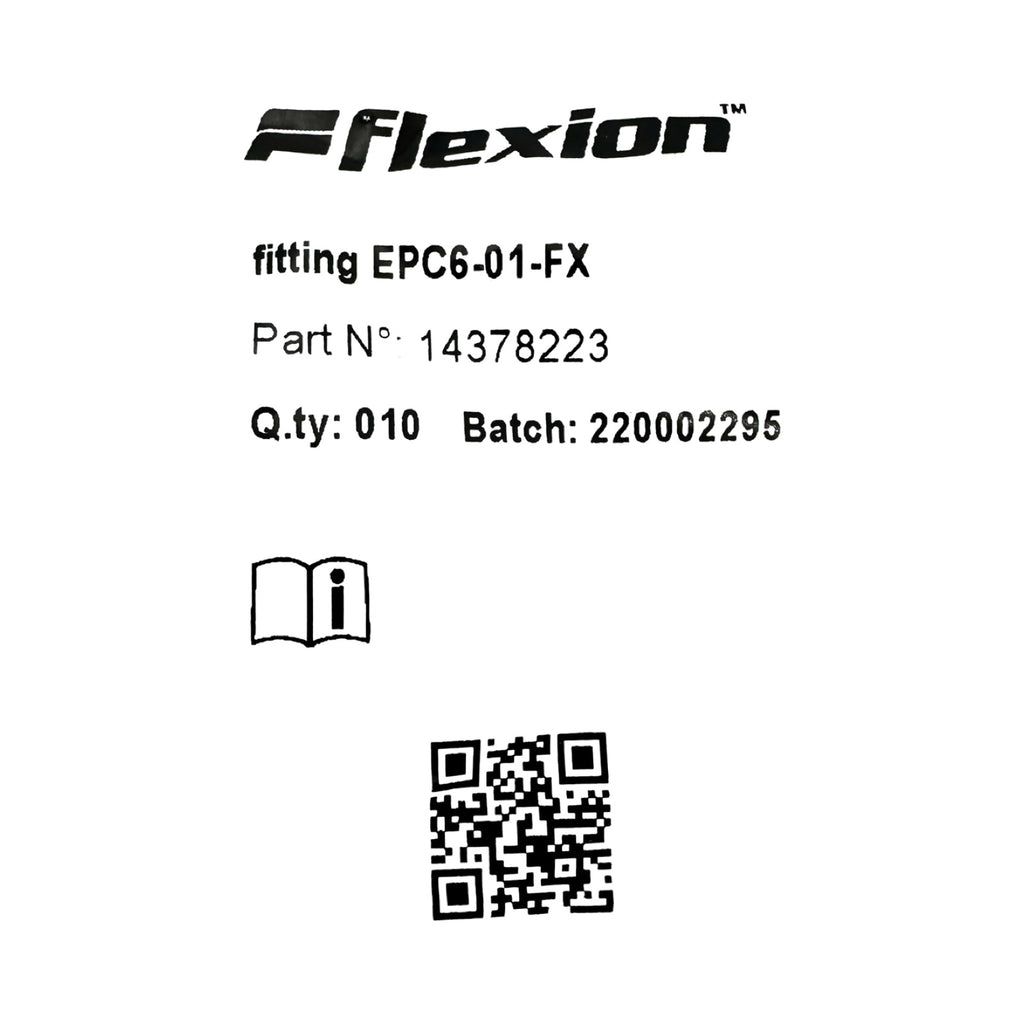 10x Flexion EPC6-01-FX Pneumatik Steckverschraubung 6mm G1/8 Fitting
