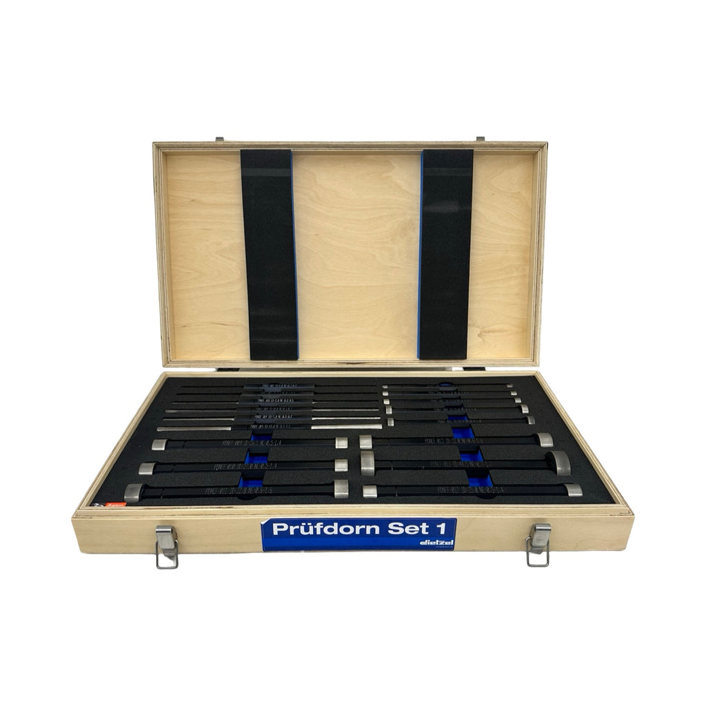 Dietzel Prüfdorn Set 1 PDNEF-026 Hydraulik Nippel Prüfsatz im Holzkoffer