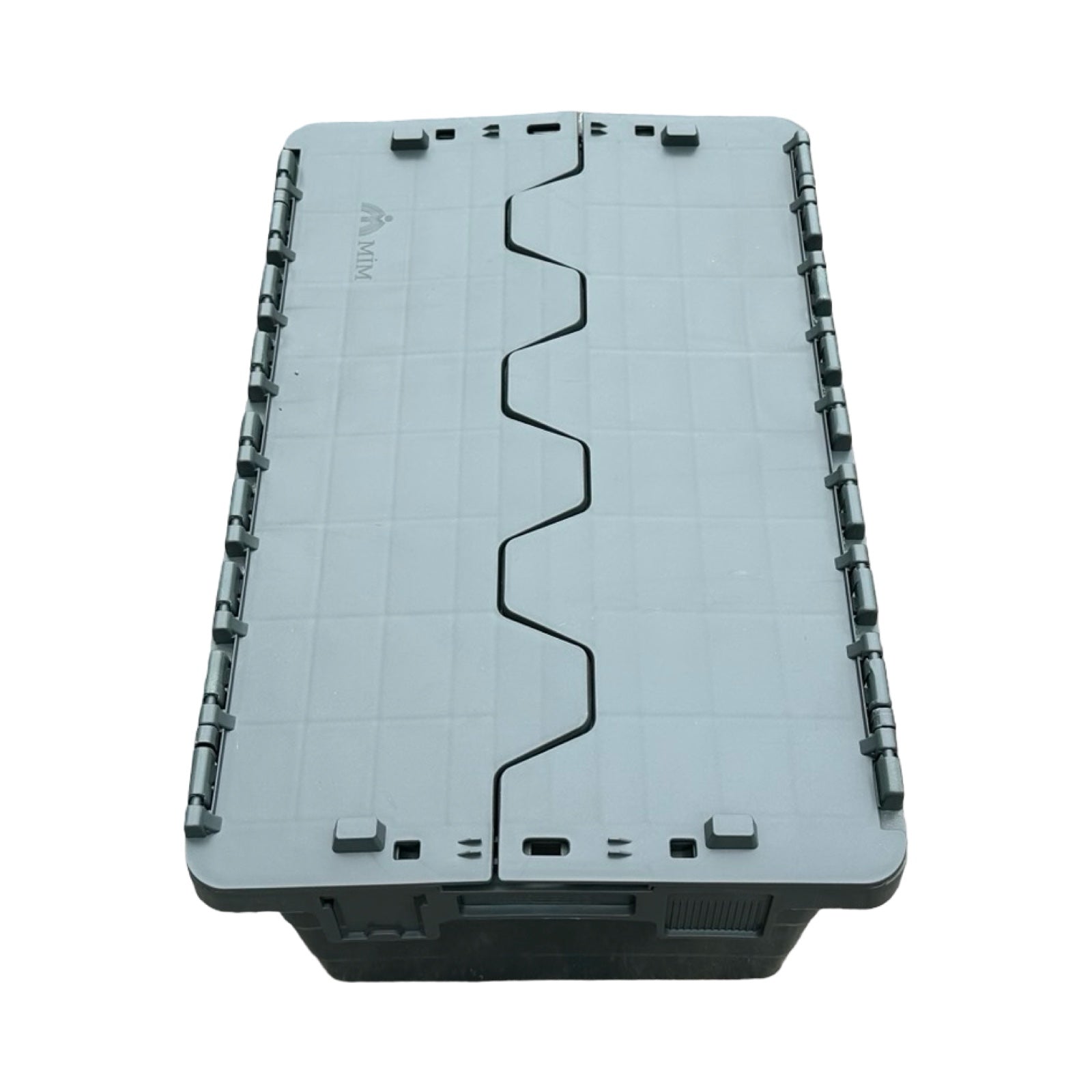 Stapelbox Kunststoffbox Lagerbox Transportbox mit Klappdeckel 60x40x32cm grau