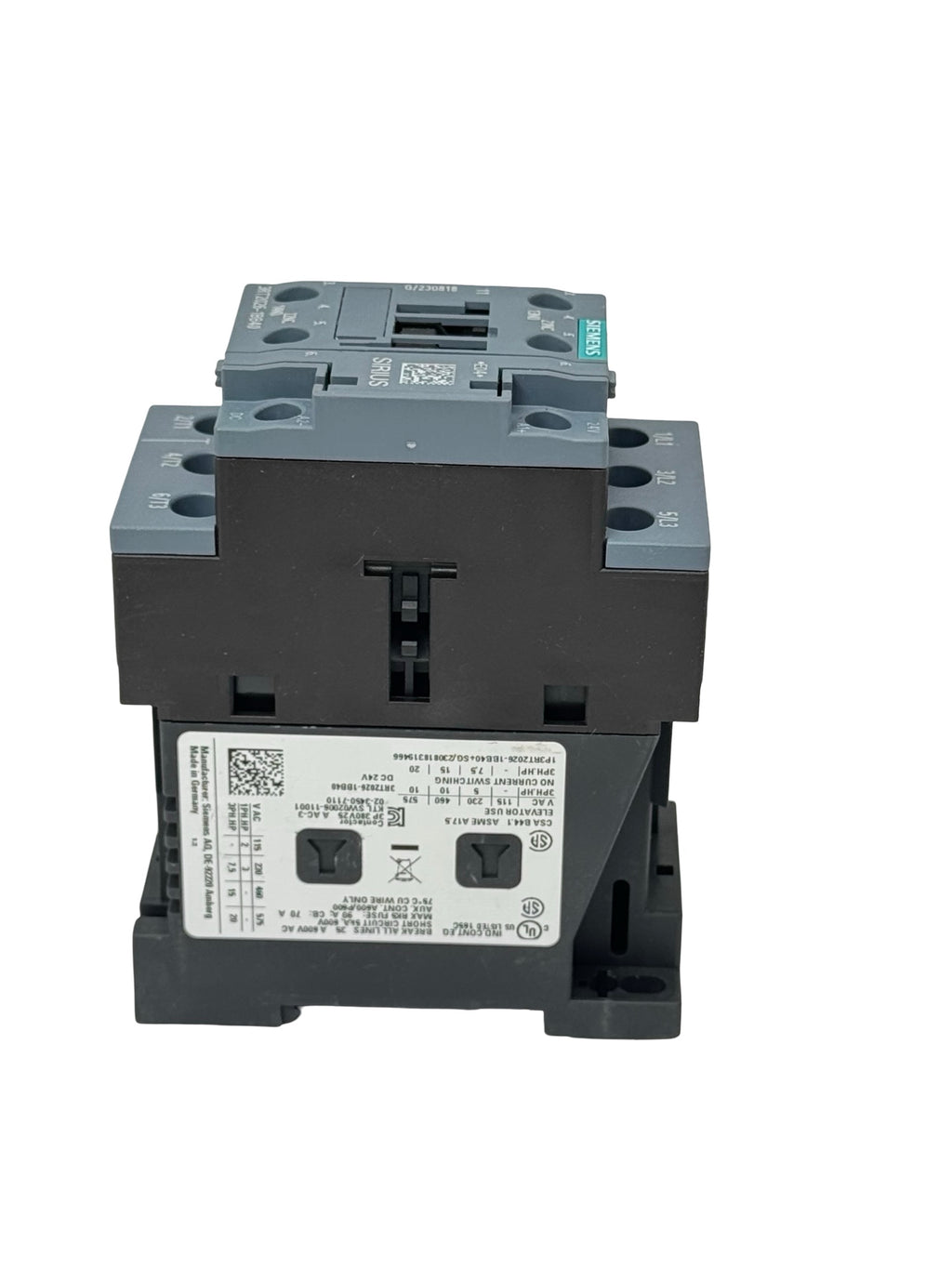 Siemens 3RT2026-1BB40 Leistungsschütz SIRIUS 24V DC 25A AC-3 Schütz
