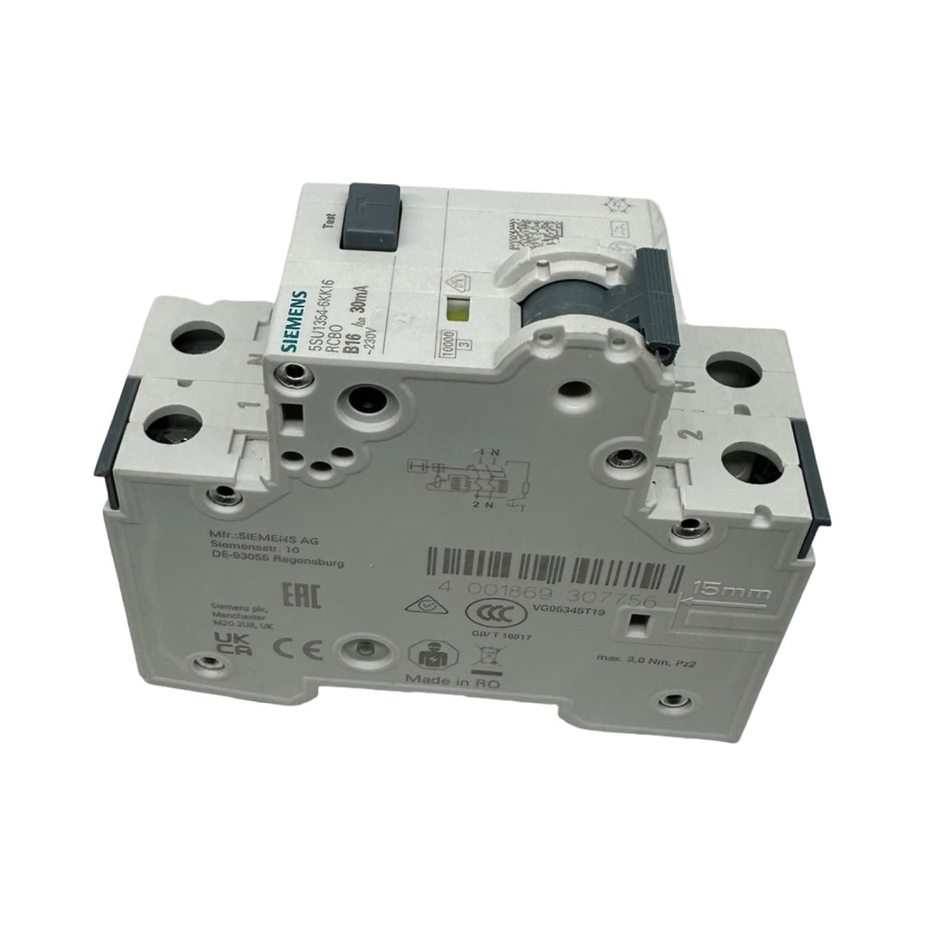 5x Siemens 5SU1354-6KK16 RCBO FI/LS B16 30mA 230V Leitungsschutzschalter 5x
