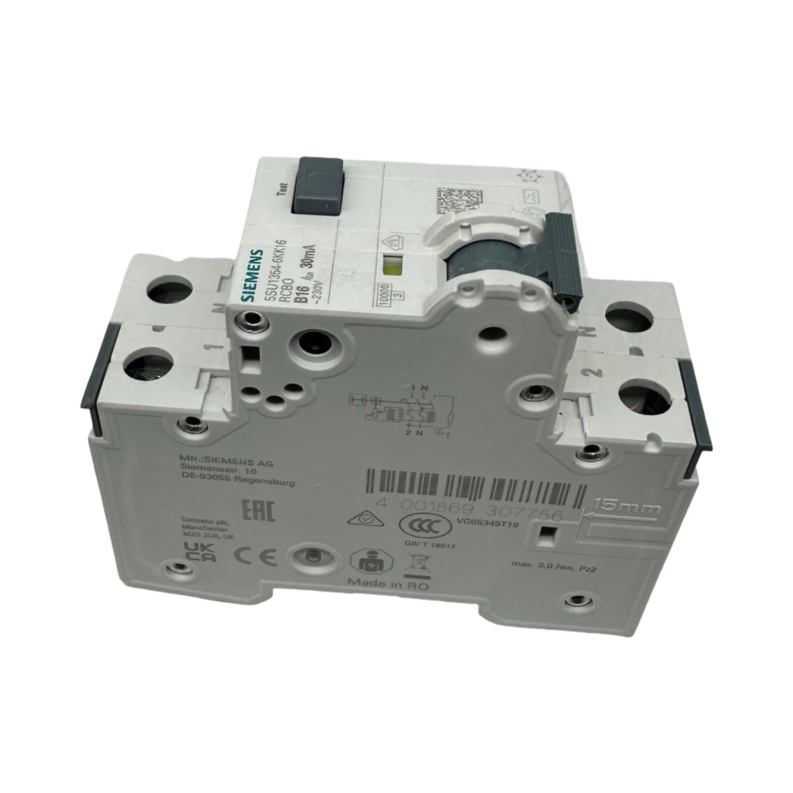 5x Siemens 5SU1354-6KK16 RCBO FI/LS B16 30mA 230V Leitungsschutzschalter 5x