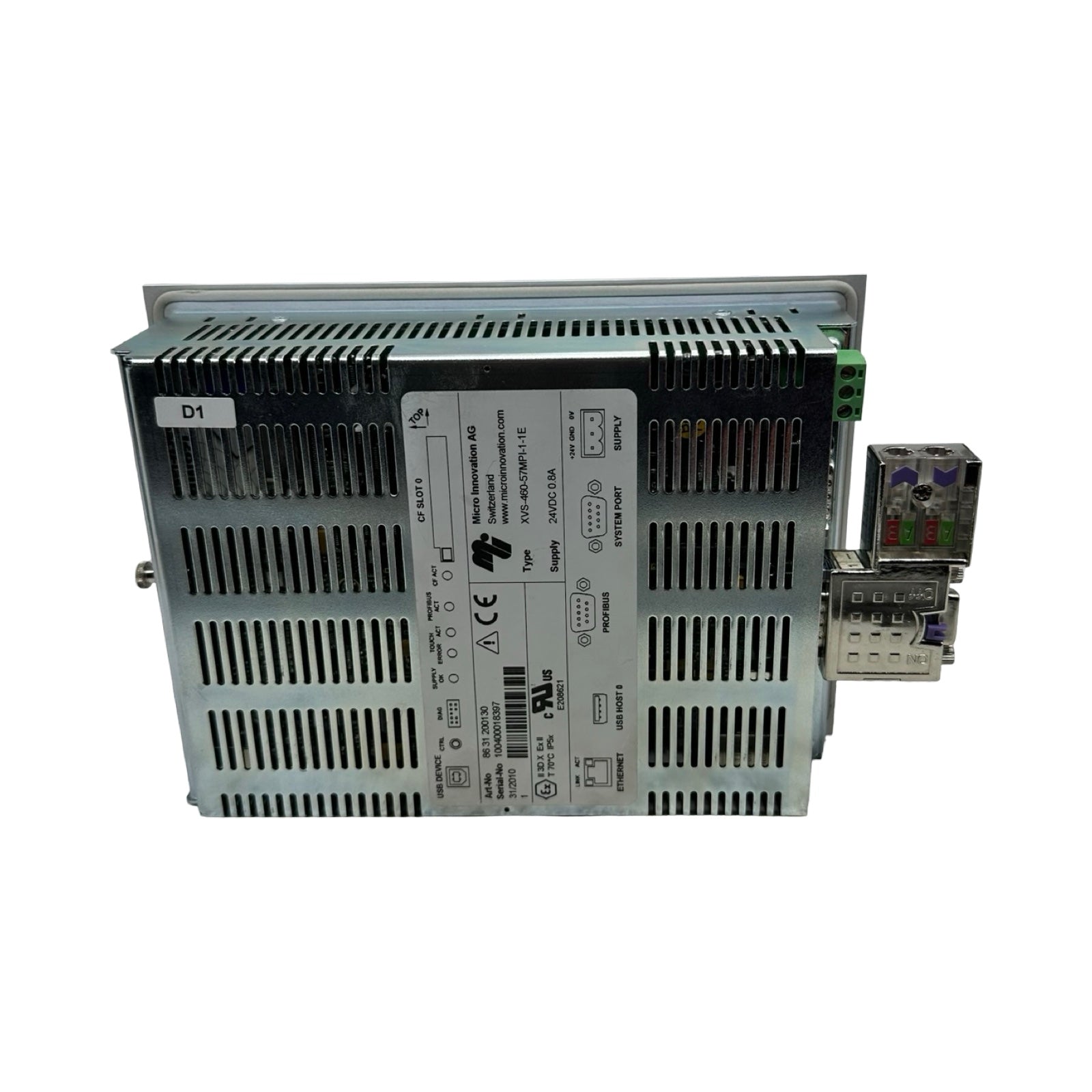 Micro Innovation XVS-460-57MPI-1-1E HMI Touch Panel BVM Display 24VDC