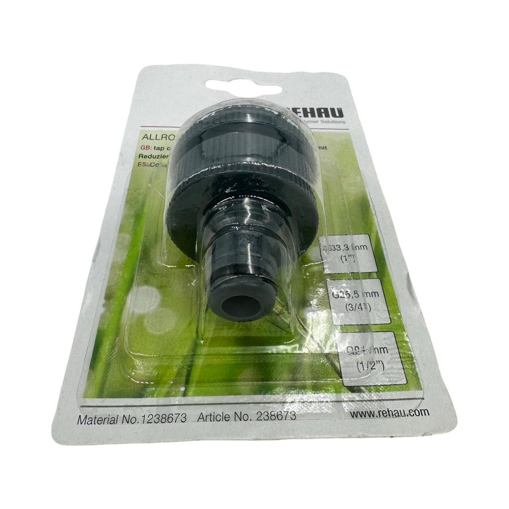 5x REHAU Hahnanschluss Adapter G1 G3/4 G1/2 ALLROUND Wasserhahn