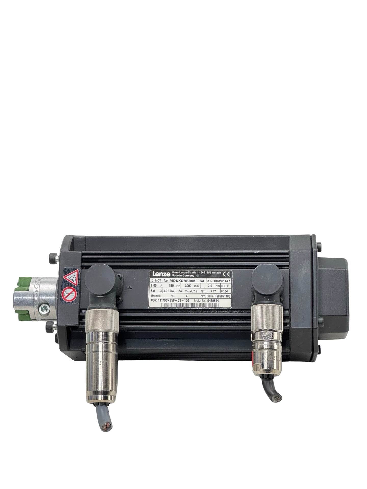 Lenze MDSKSRS056-33 Servomotor 0,91kW 3000rpm 2,9Nm IP54 00392147