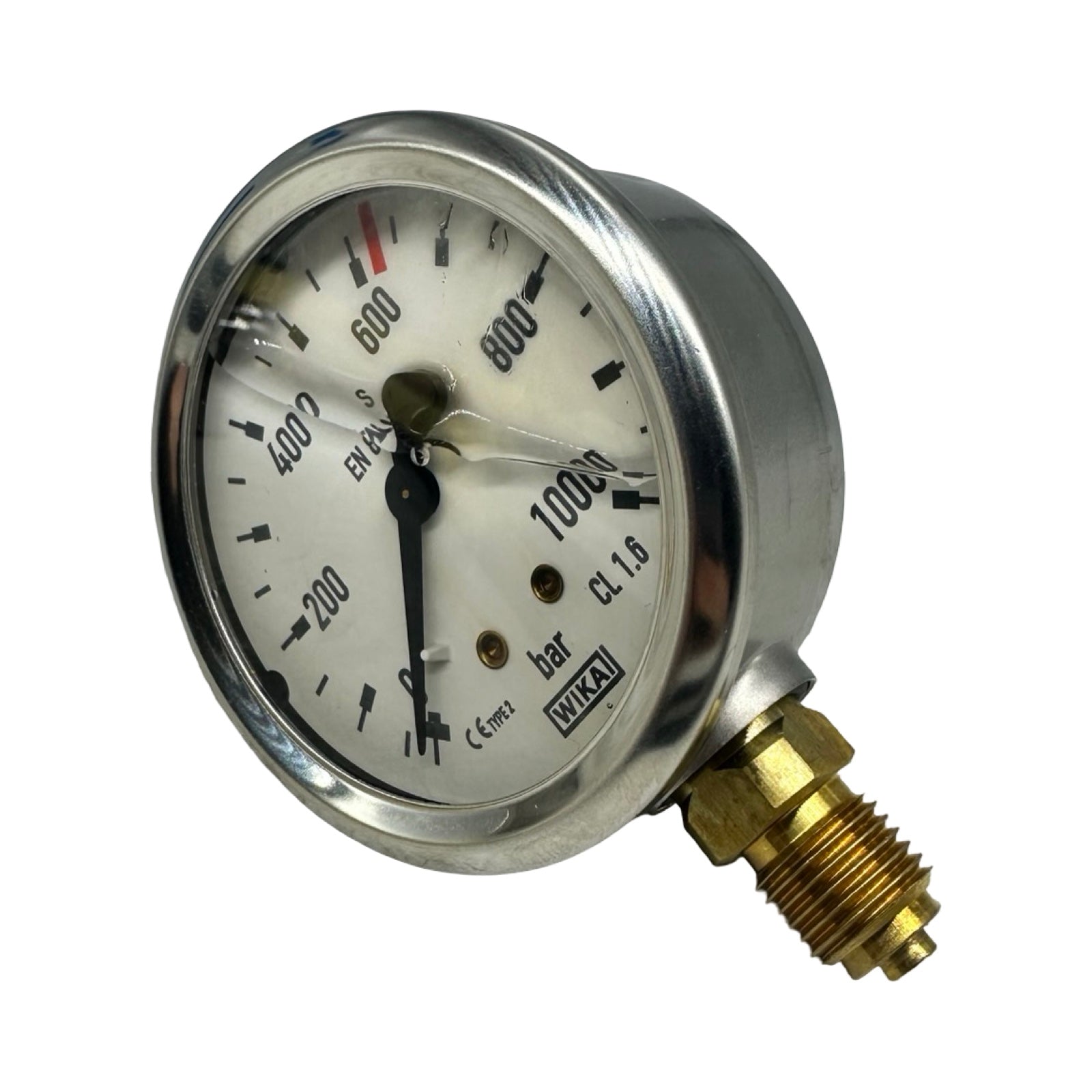 WIKA Manometer 0–1000 bar Ø63mm EN 837-1 Druckmesser Anschluss unten axial