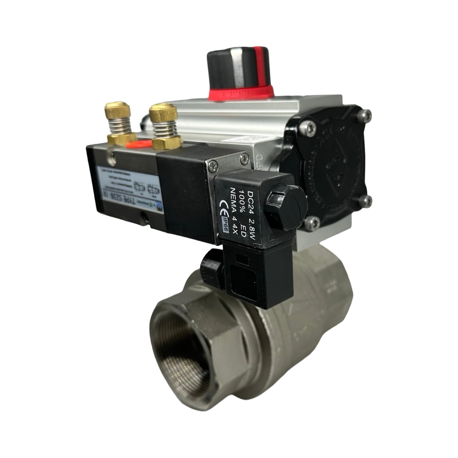 ECON Fig.7902 DN50 Kugelhahn Pneumatikventil Edelstahl 2” Antrieb 24V DC Ventil