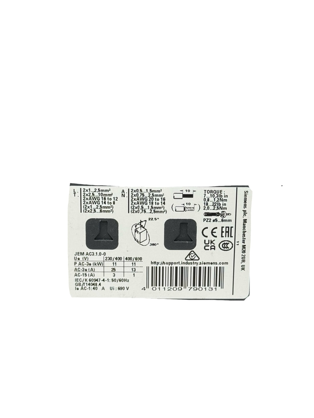 Siemens 3RT2026-1BB40 Leistungsschütz SIRIUS 24V DC 25A AC-3 Schütz
