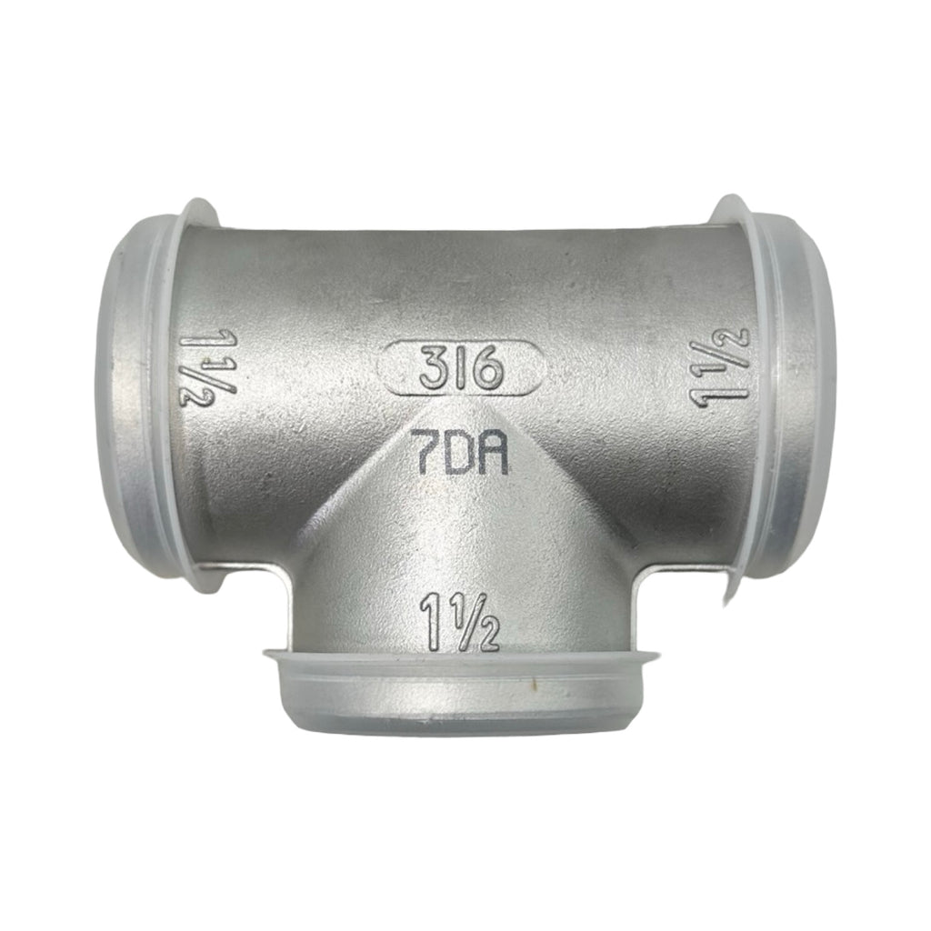 T-Stück Edelstahl 1 1/2 Zoll 316 VA Rohrfitting T-Form DIN 7716