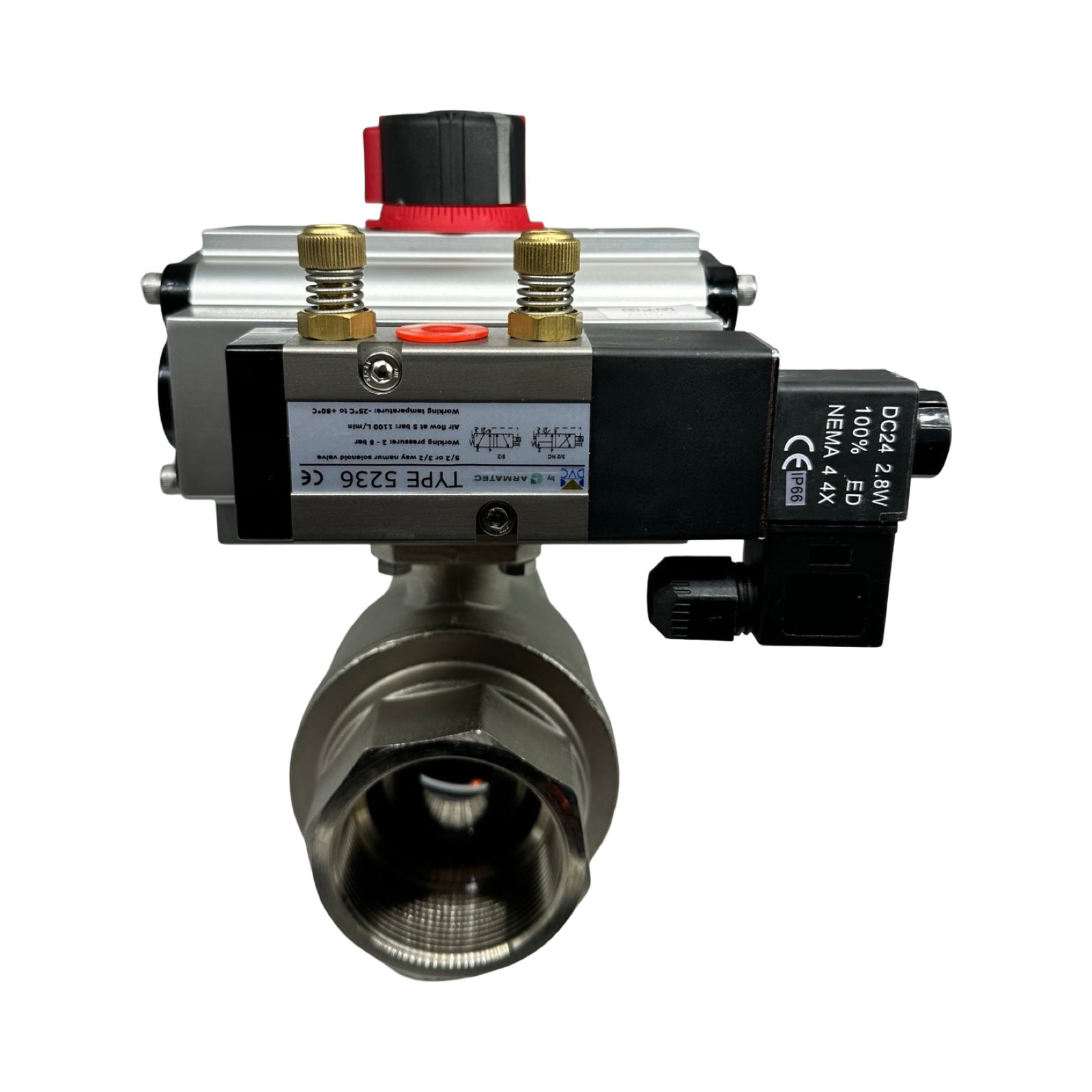 ECON Fig.7902 DN50 Kugelhahn Pneumatikventil Edelstahl 2” Antrieb 24V DC Ventil