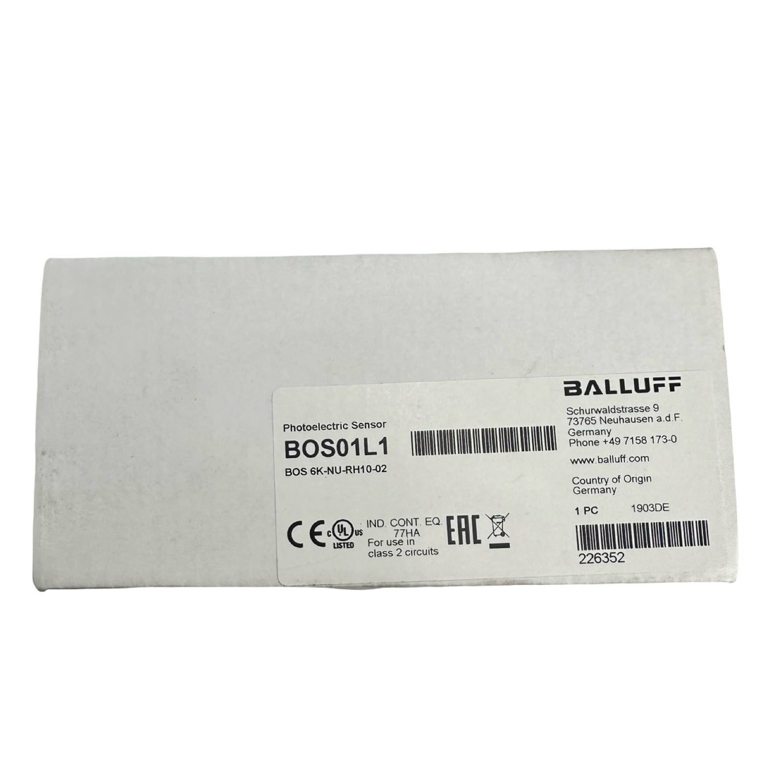 Balluff BOS01L1 BOS 6K-NU-RH10-02 Lichttaster Sensor Kabel 10-30V